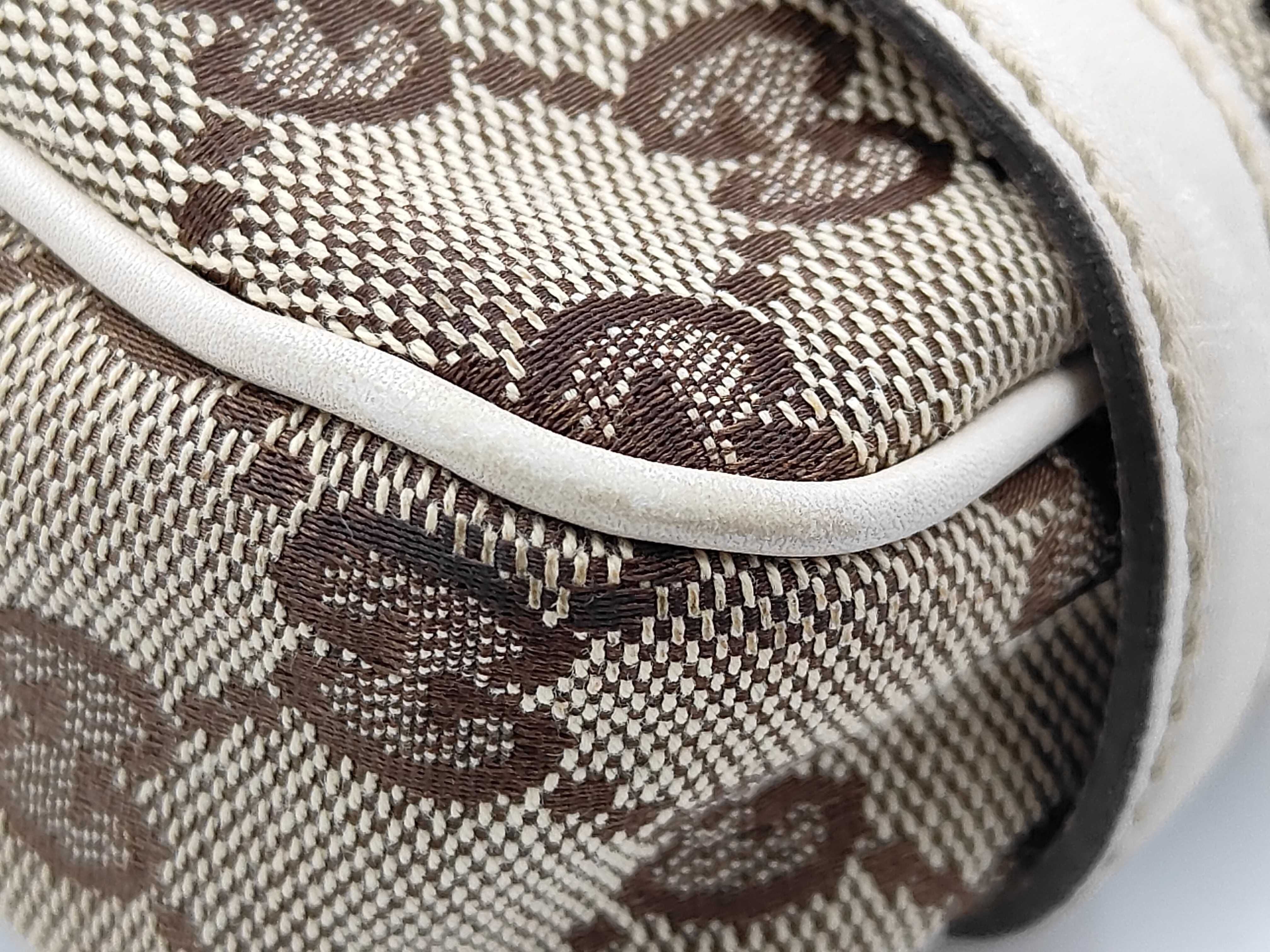 GG White Canvas GG Monogram Baguette Shoulder Bag — view 6