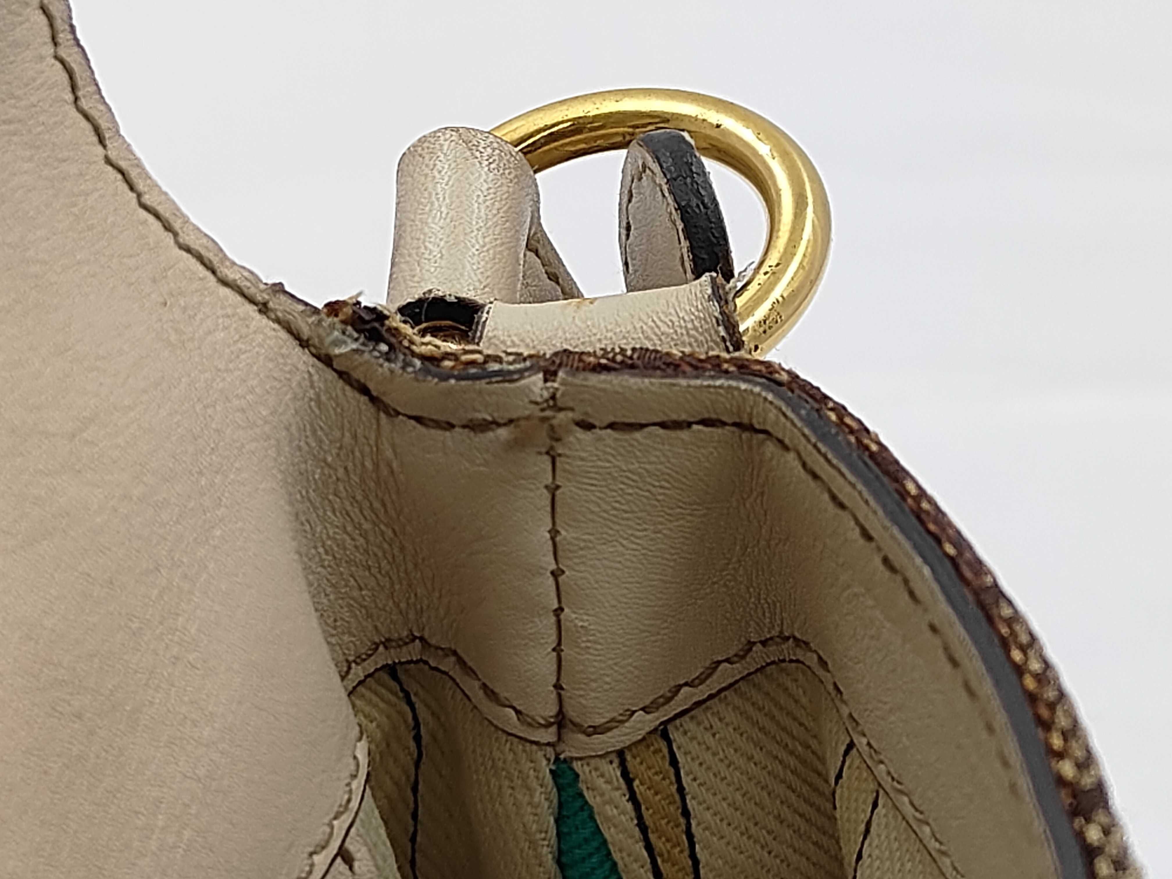 GG White Canvas GG Monogram Baguette Shoulder Bag — view 9