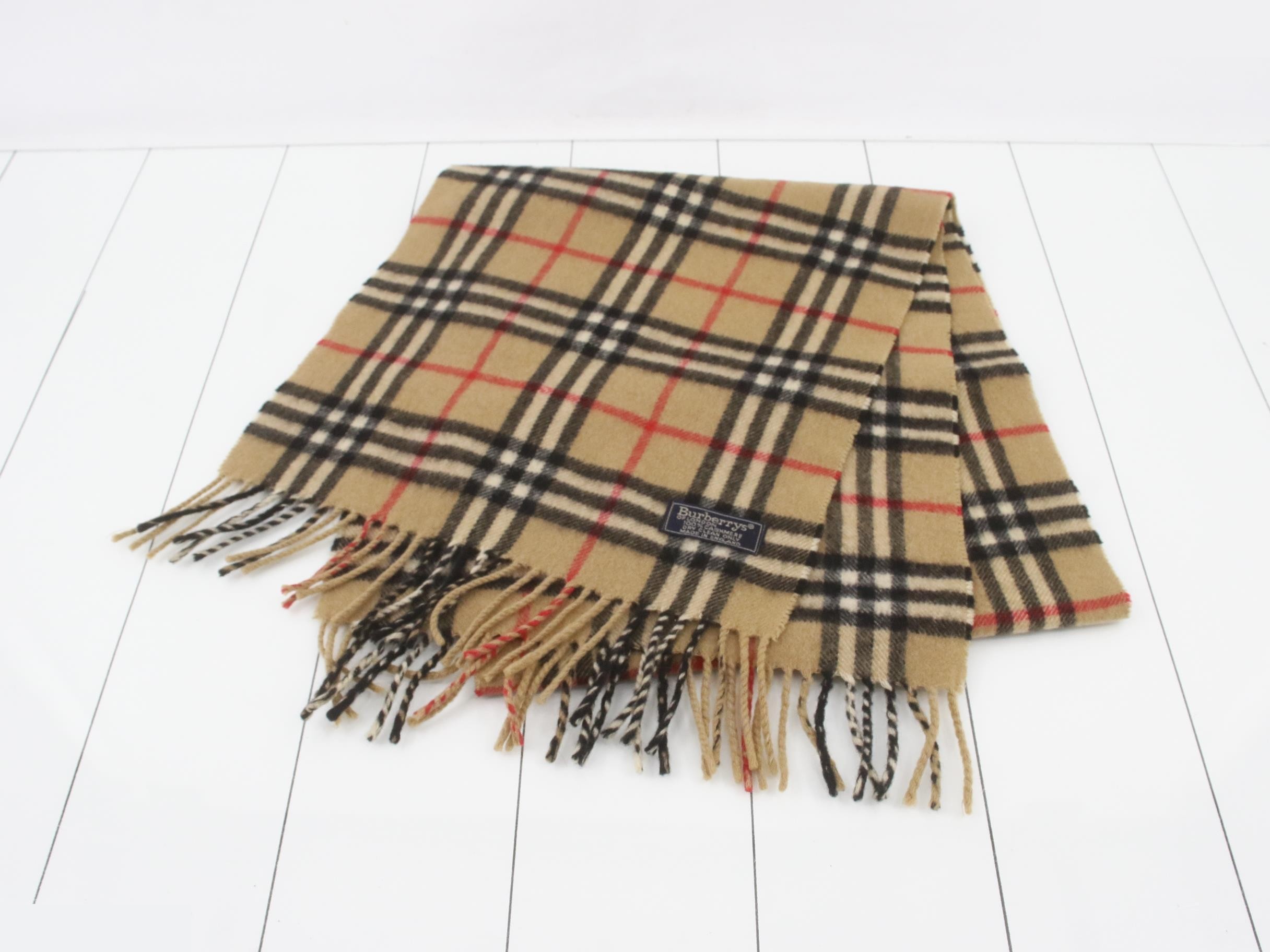 Nova Check 100% Cashmere Scarf — view 2