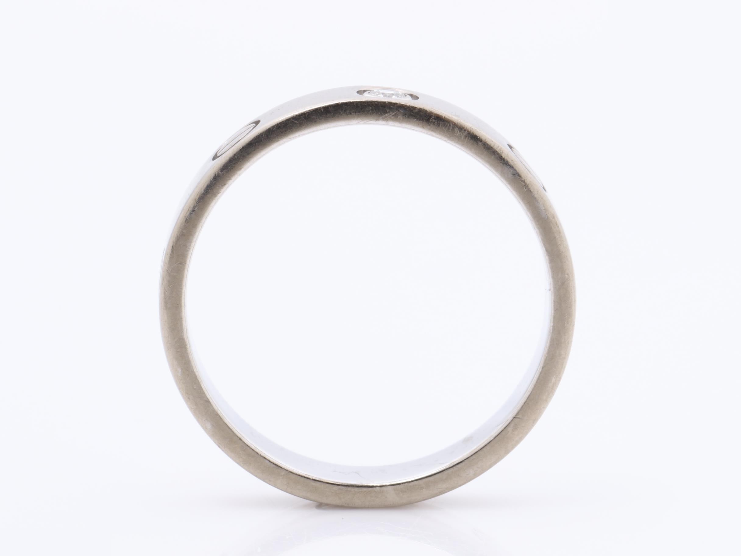 750WG 1P Diamond Mini Love Ring 4.4g #52 — view 5