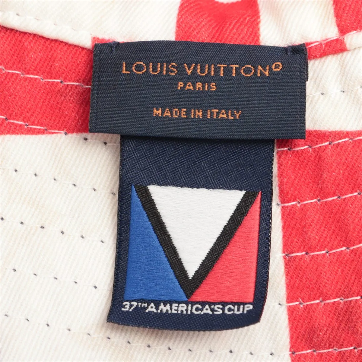 bucket hat. Fabric shows wear, — view 5