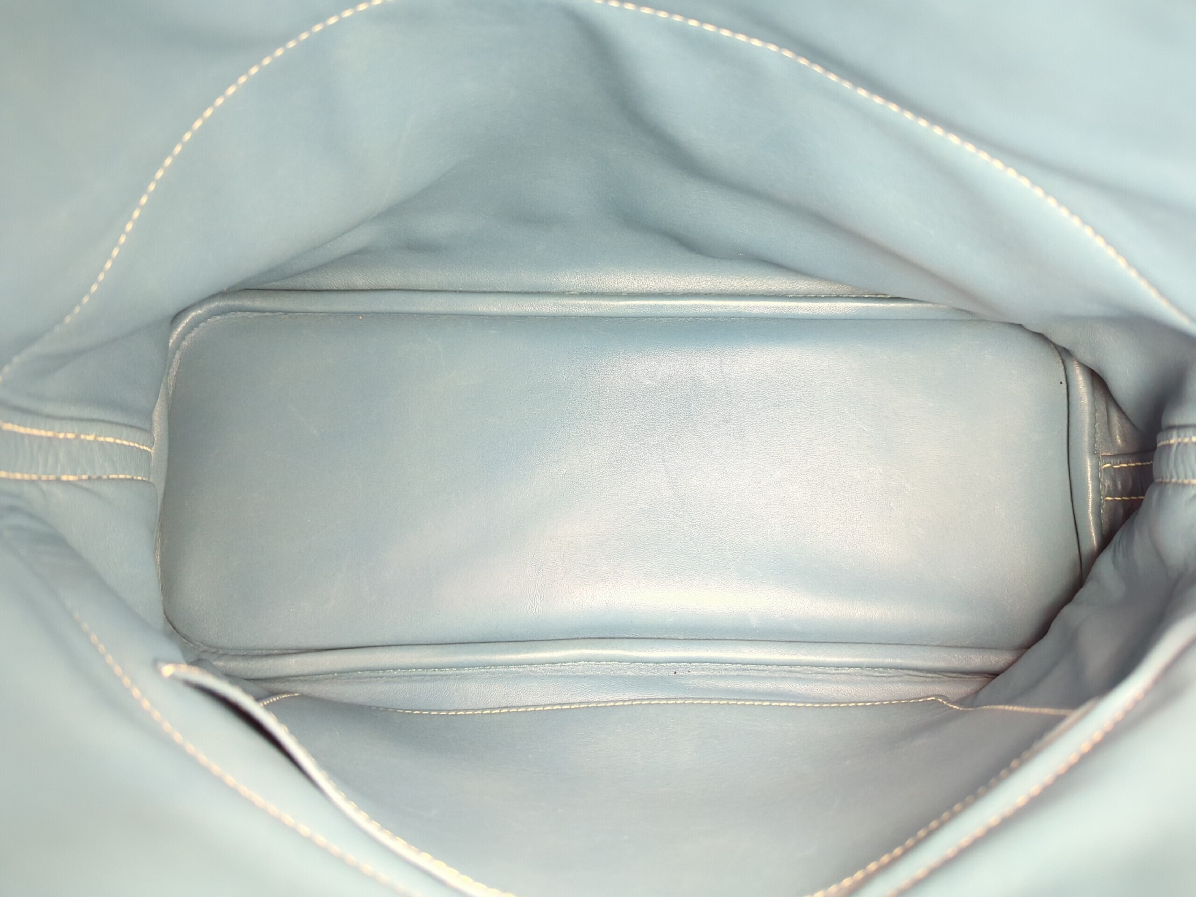 Bolide 31 Taurillon Clemence Blue Jean O stamp shoulder bag — view 10
