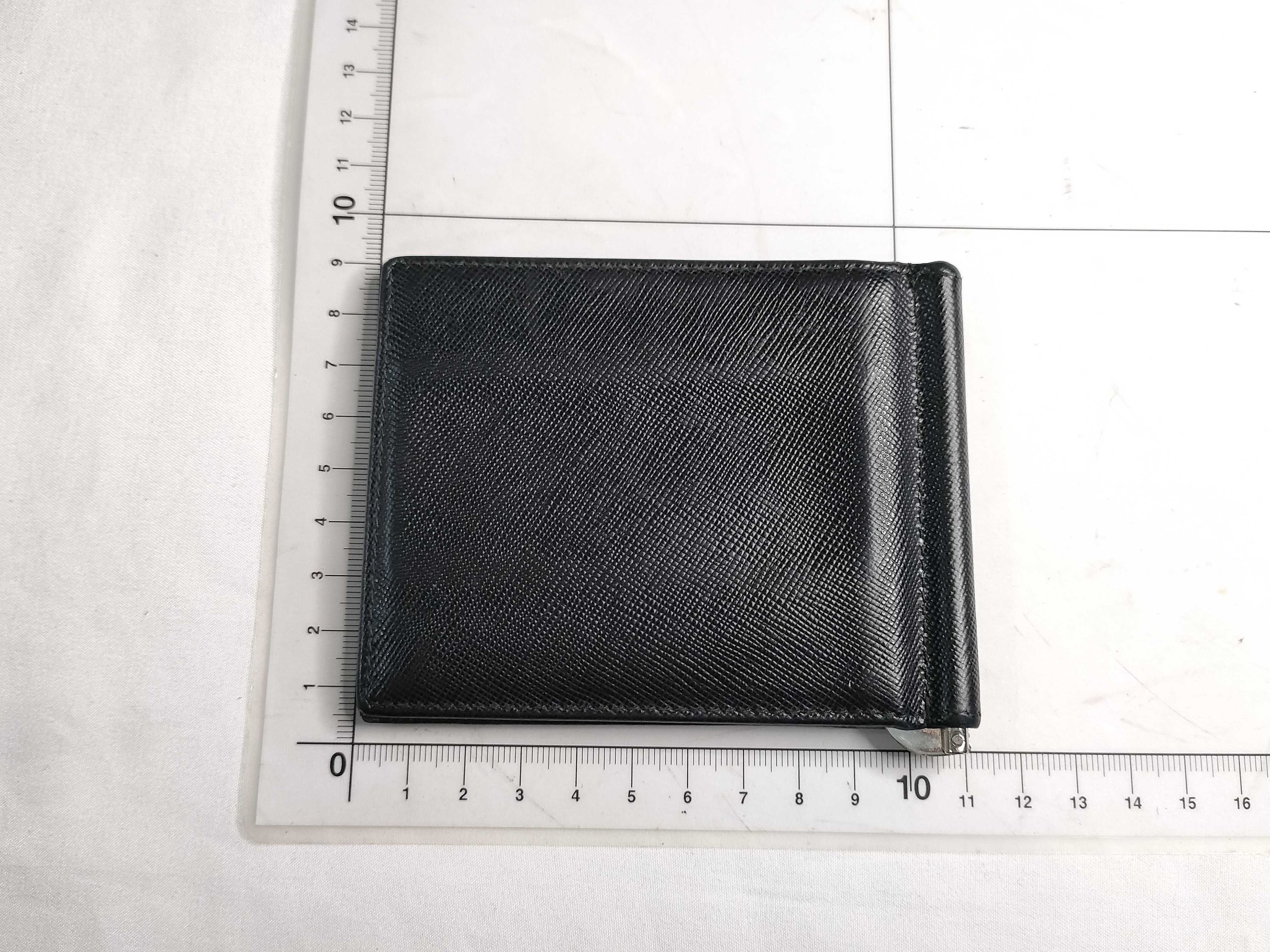 Saffiano Leather Money Clip Wallet Card Case — view 2