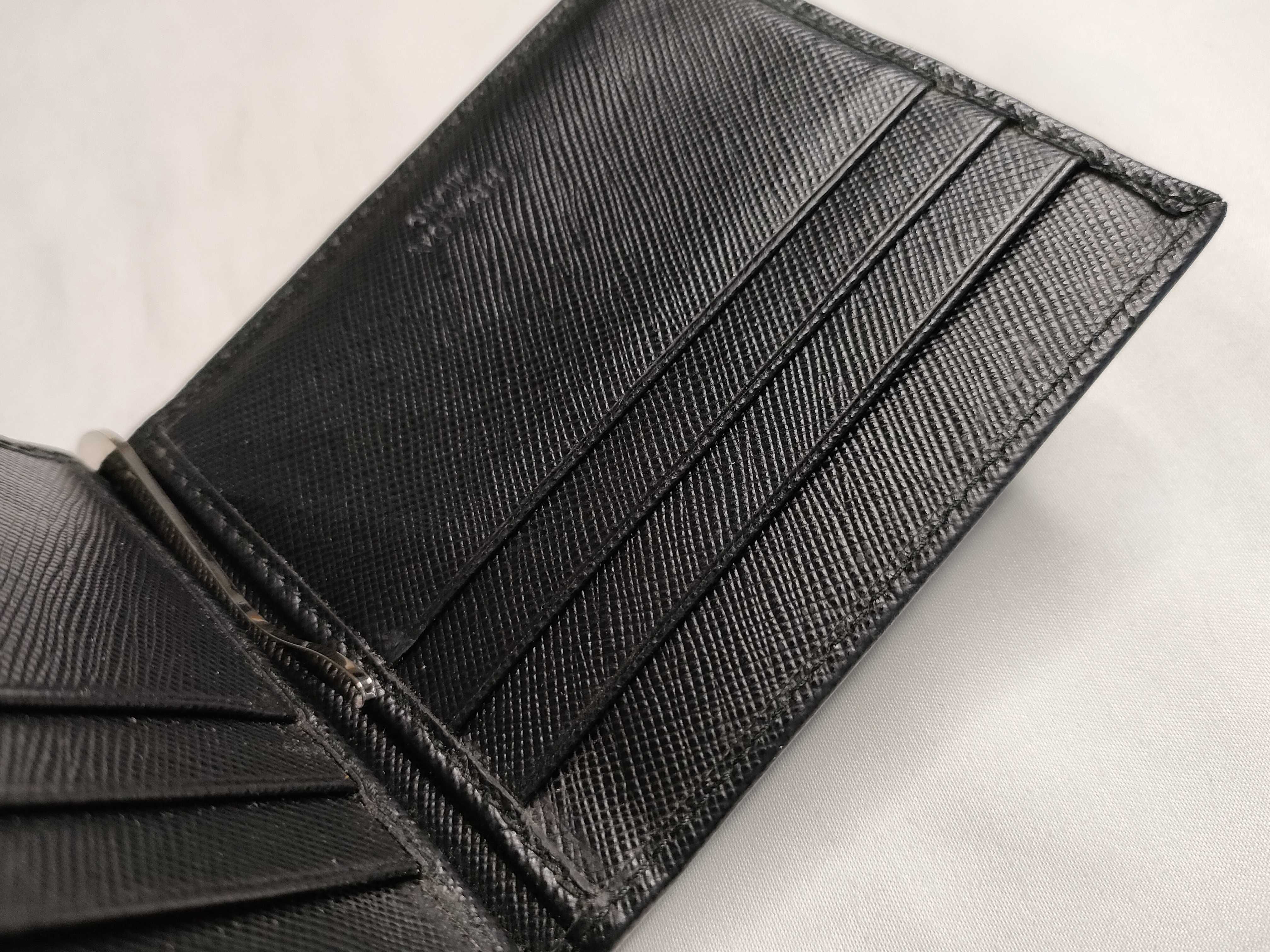 Saffiano Leather Money Clip Wallet Card Case — view 11