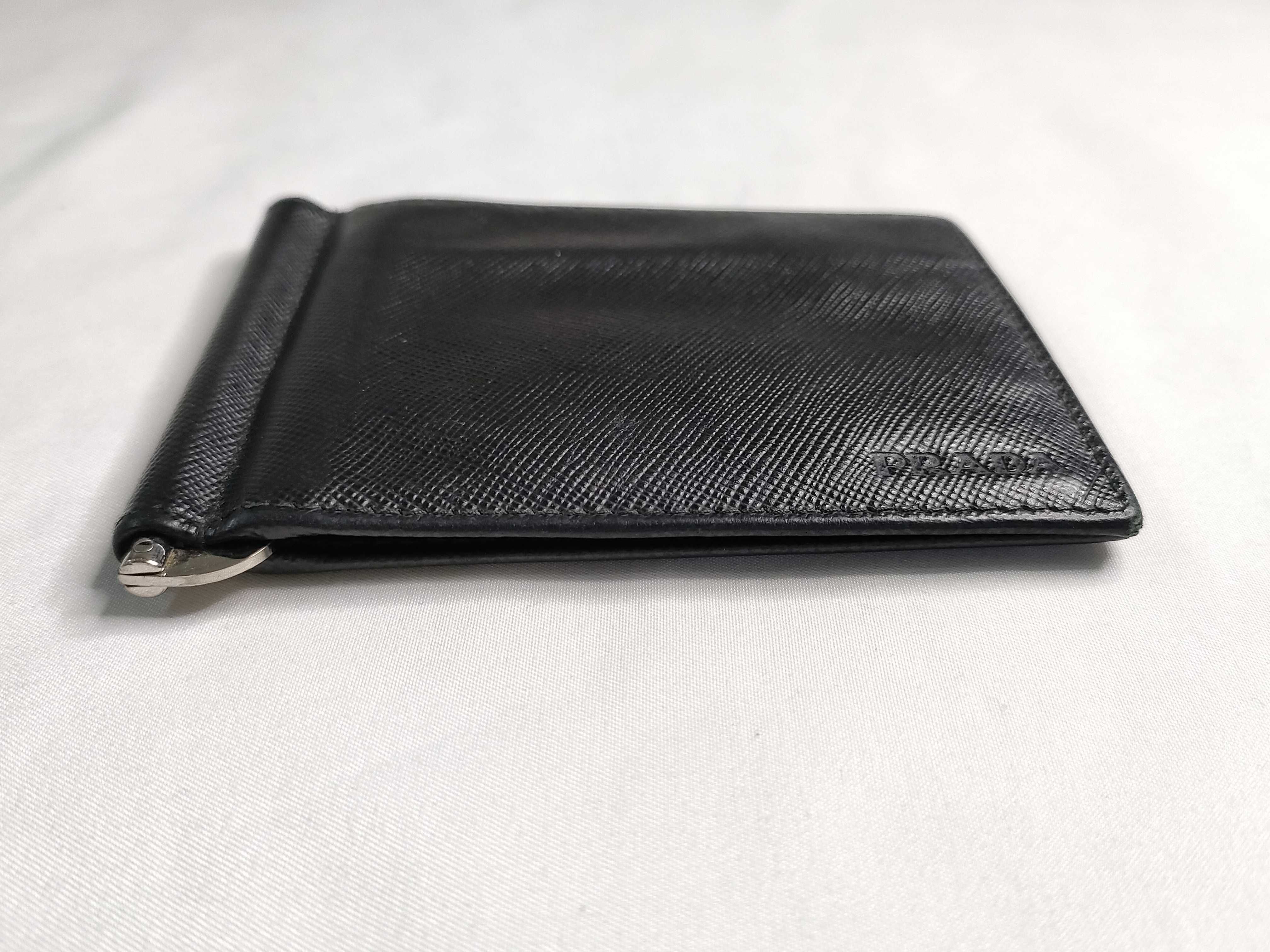 Saffiano Leather Money Clip Wallet Card Case — view 4