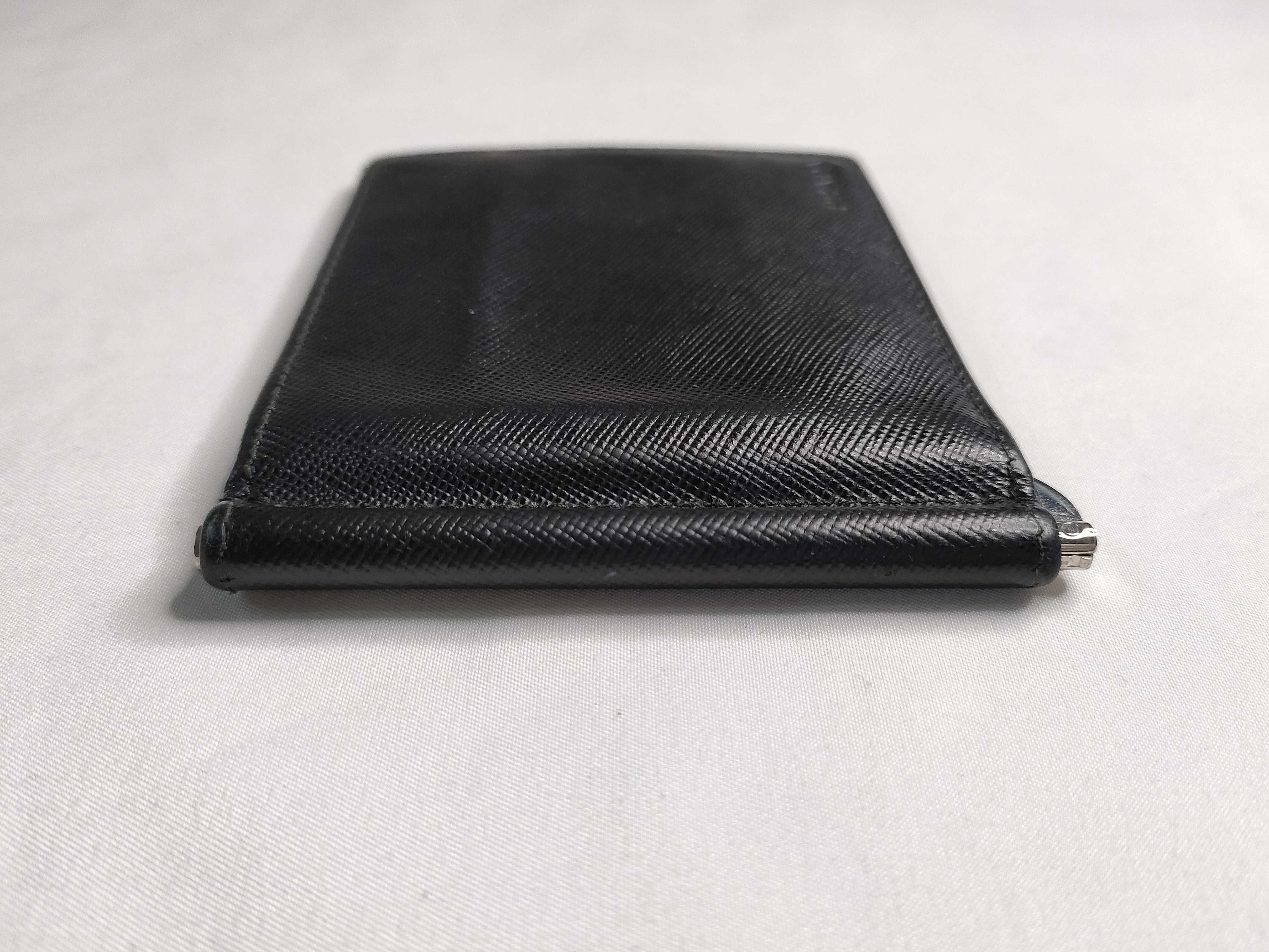 Saffiano Leather Money Clip Wallet Card Case — view 5