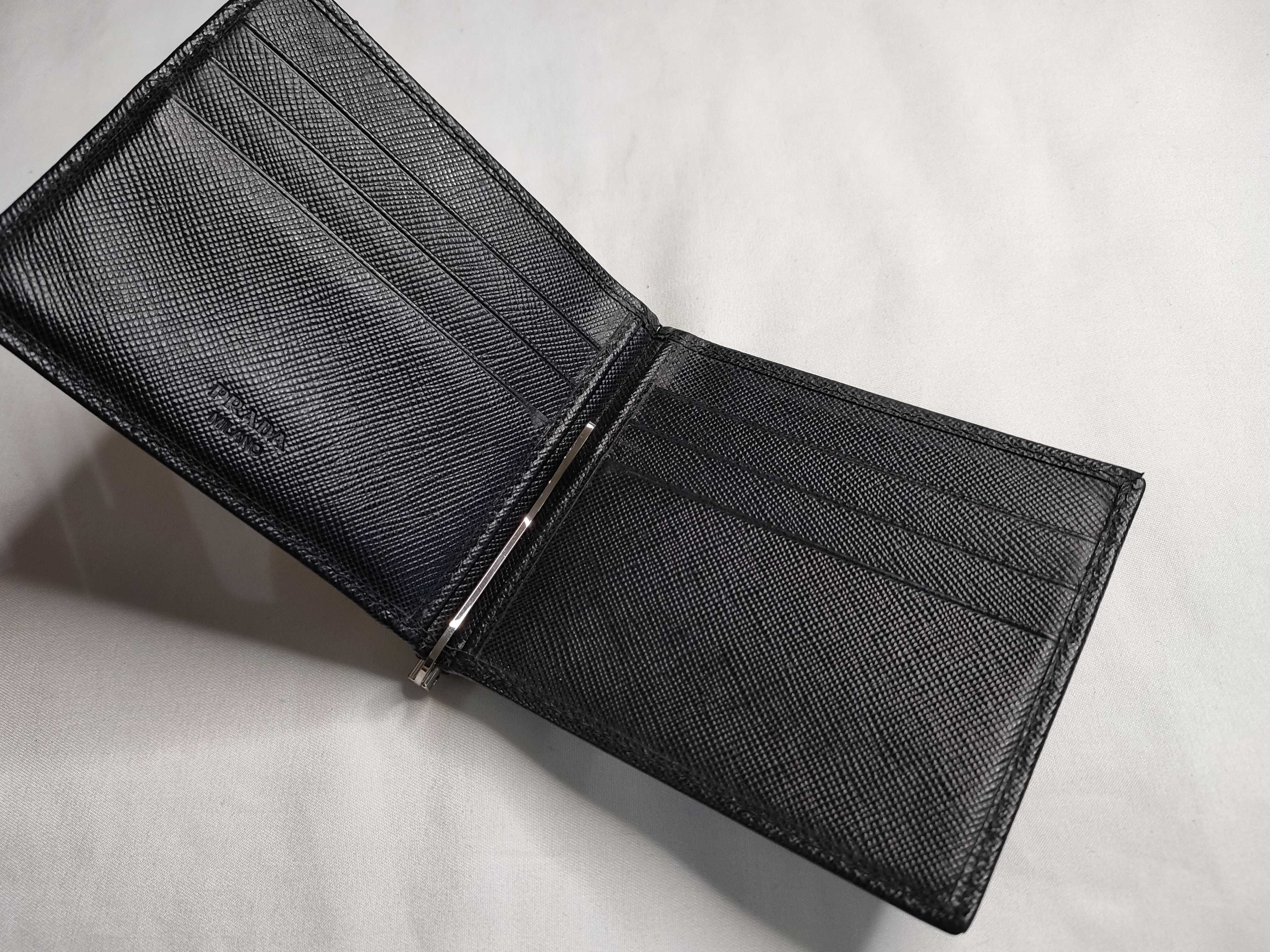 Saffiano Leather Money Clip Wallet Card Case — view 7