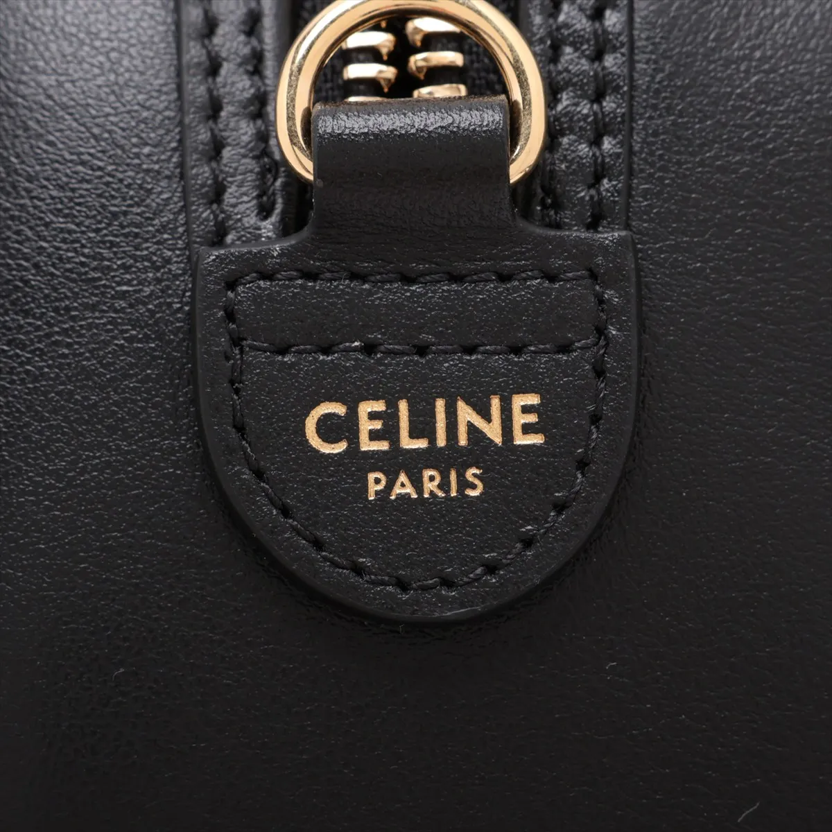 Cuir Triomphe Small Boston Leather 2-Way Handbag, Black — view 10