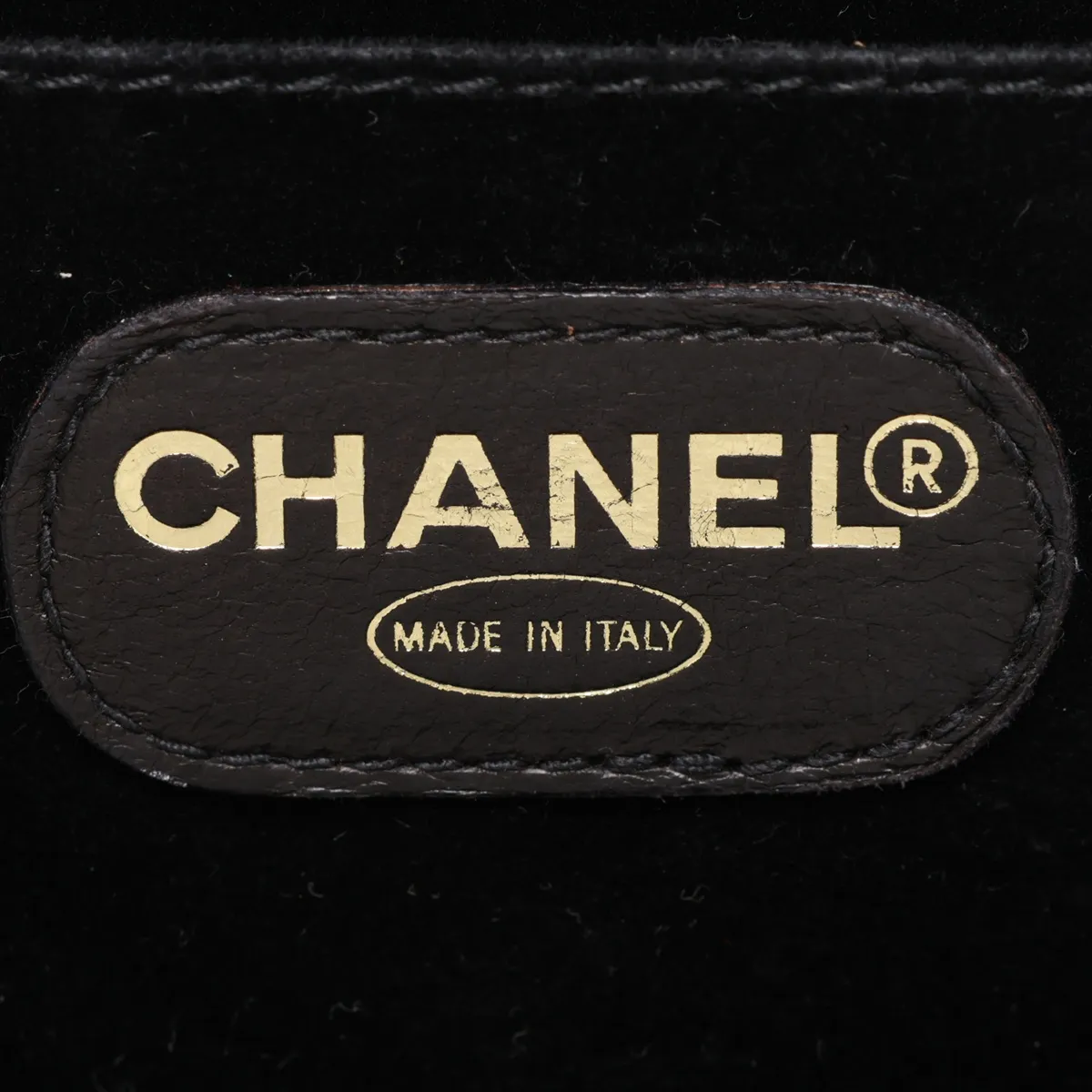 Coco Mark Caviar Skin 2-Way Handbag Vanity Case Black Gold Hardware — view 12