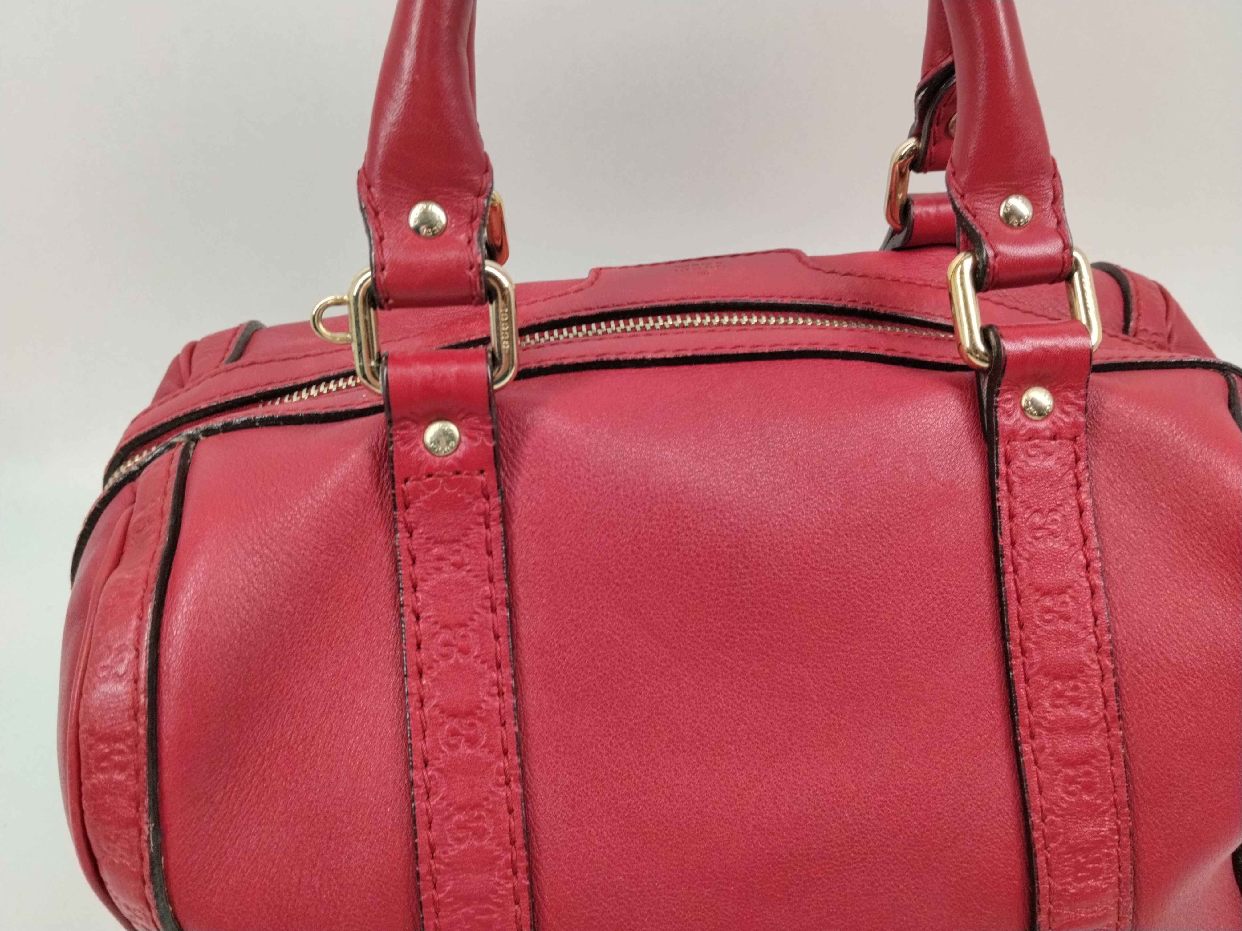 Guccissima Micro Guccissima 269876 Red Leather Handbag Shoulder Bag 2-Way with Strap — view 3