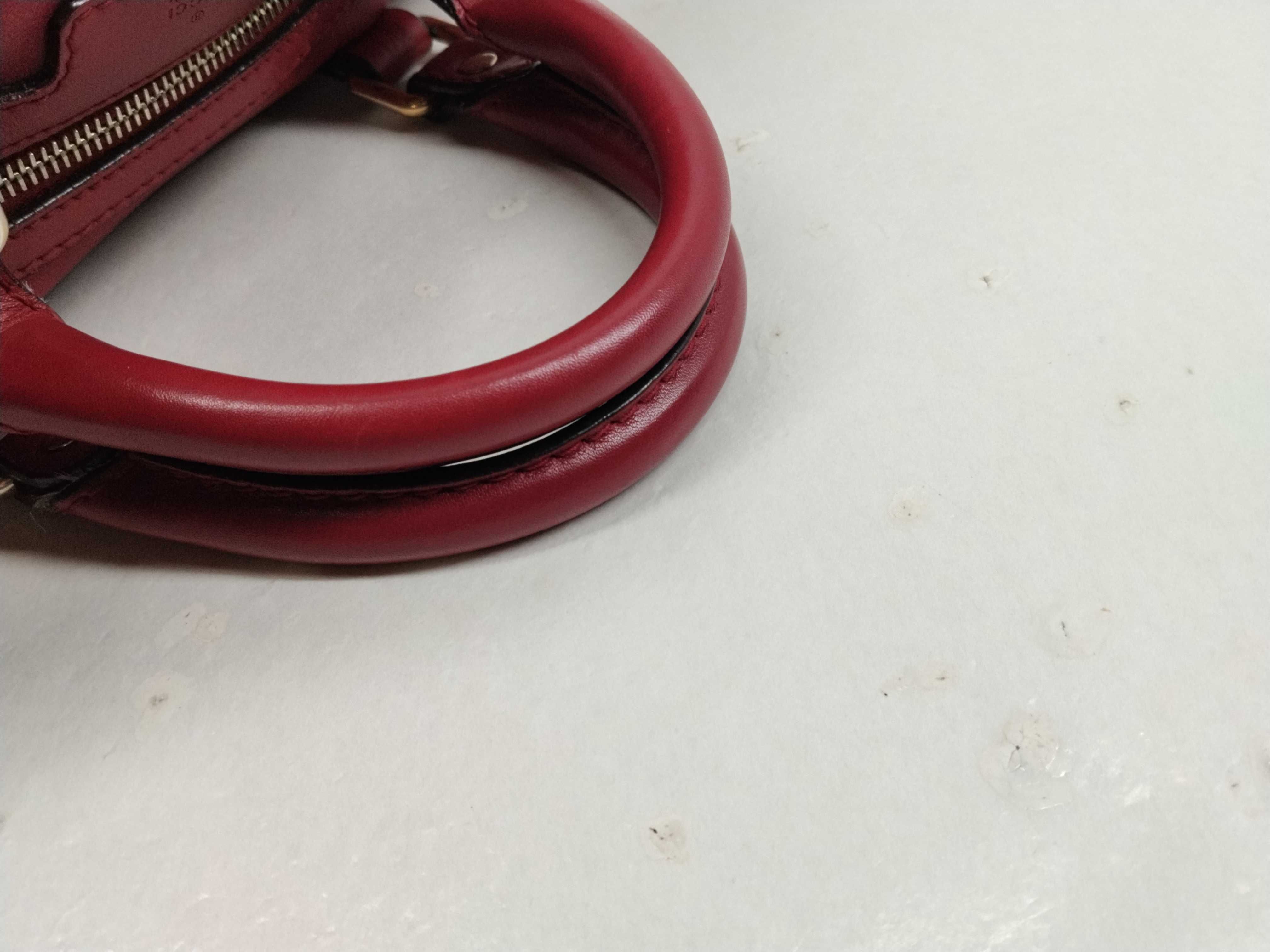 Guccissima Micro Guccissima 269876 Red Leather Handbag Shoulder Bag 2-Way with Strap — view 7