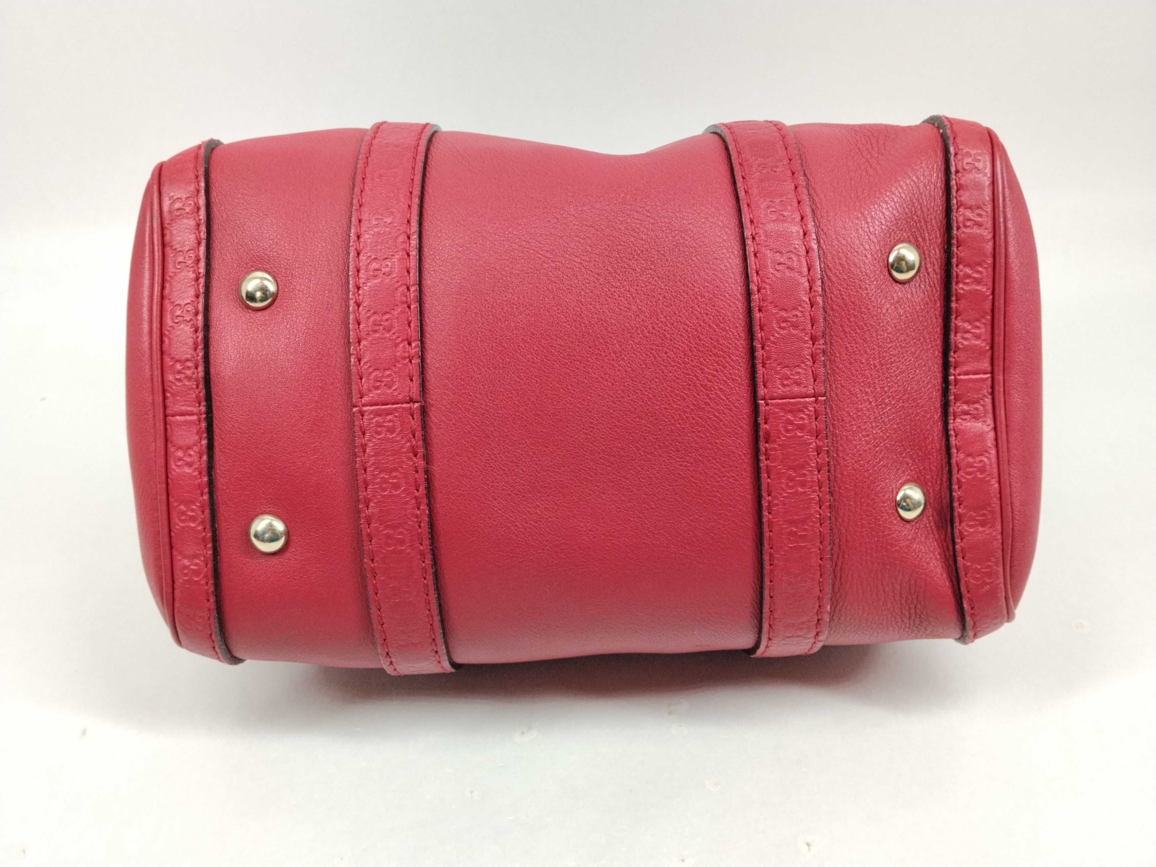 Guccissima Micro Guccissima 269876 Red Leather Handbag Shoulder Bag 2-Way with Strap — view 9