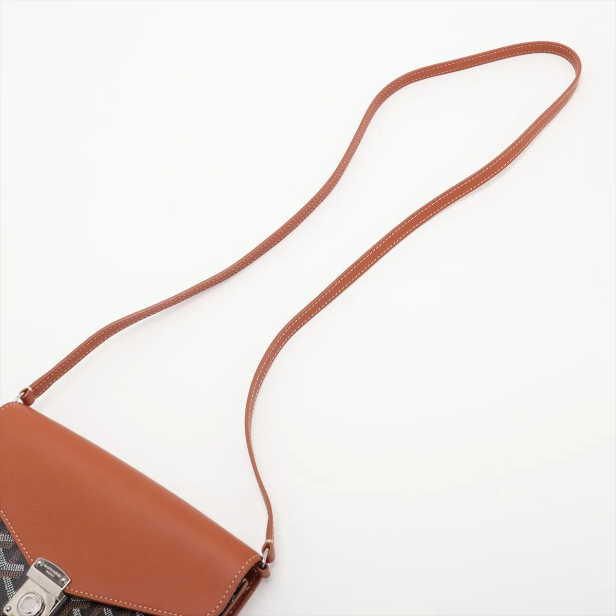 Sheep Pouch Wallet PVC x Leather Shoulder Bag Brown — view 5