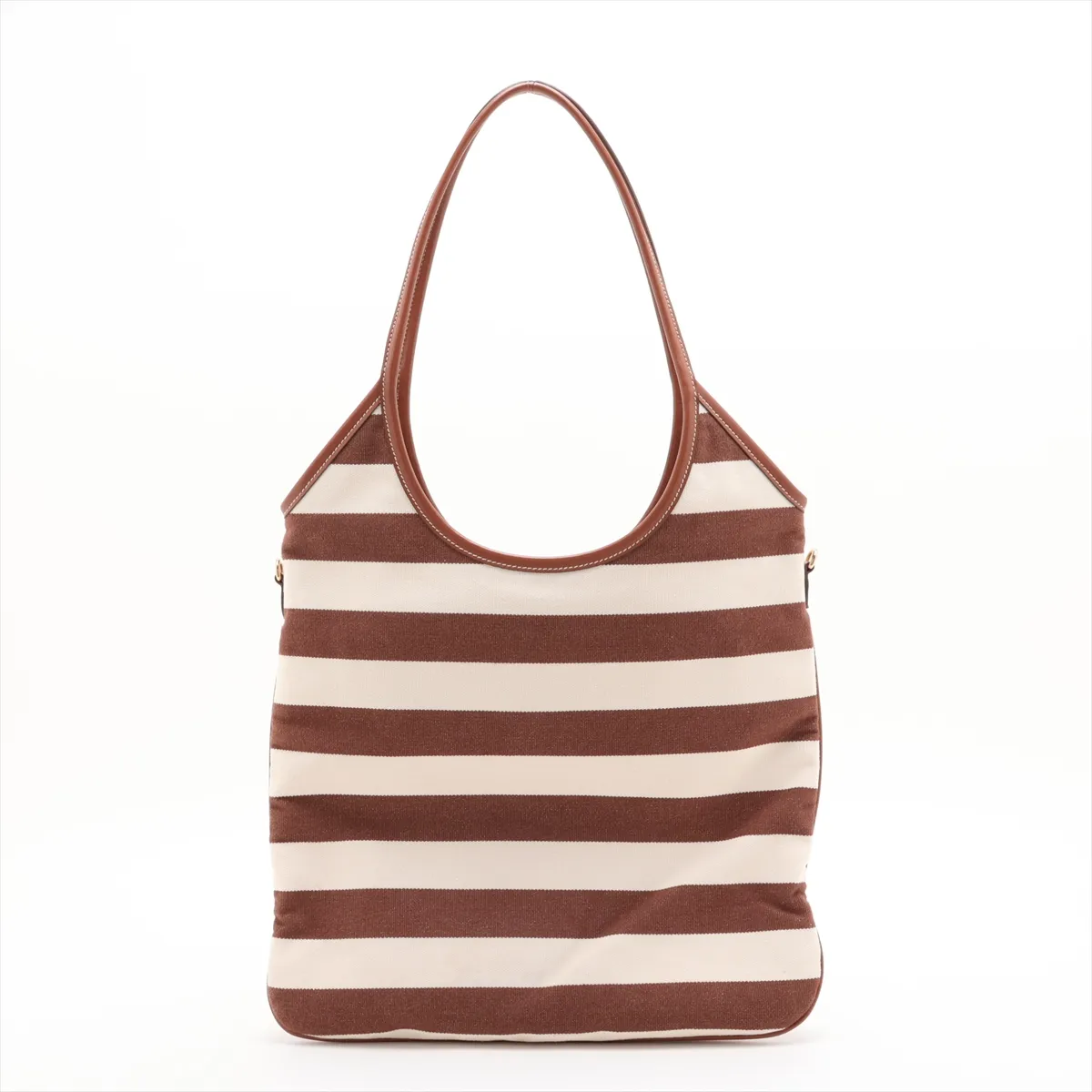 Ivy 5BG231 Canvas x Leather Tote Bag Brown — view 2