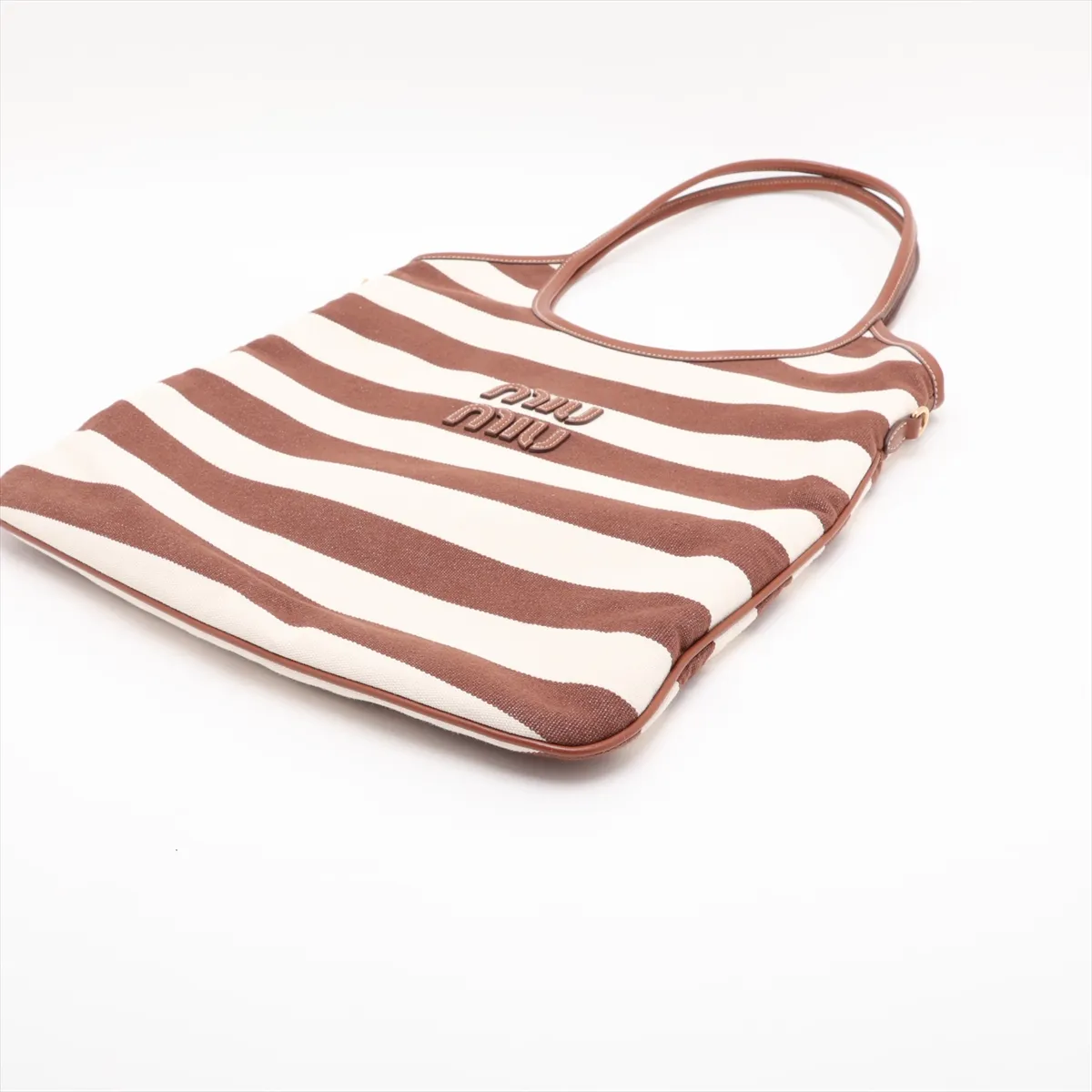 Ivy 5BG231 Canvas x Leather Tote Bag Brown — view 3