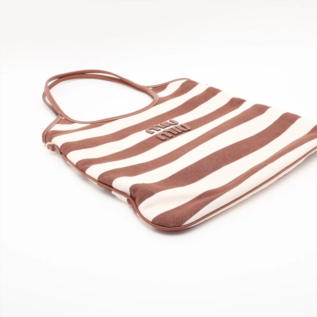 Ivy 5BG231 Canvas x Leather Tote Bag Brown — view 4