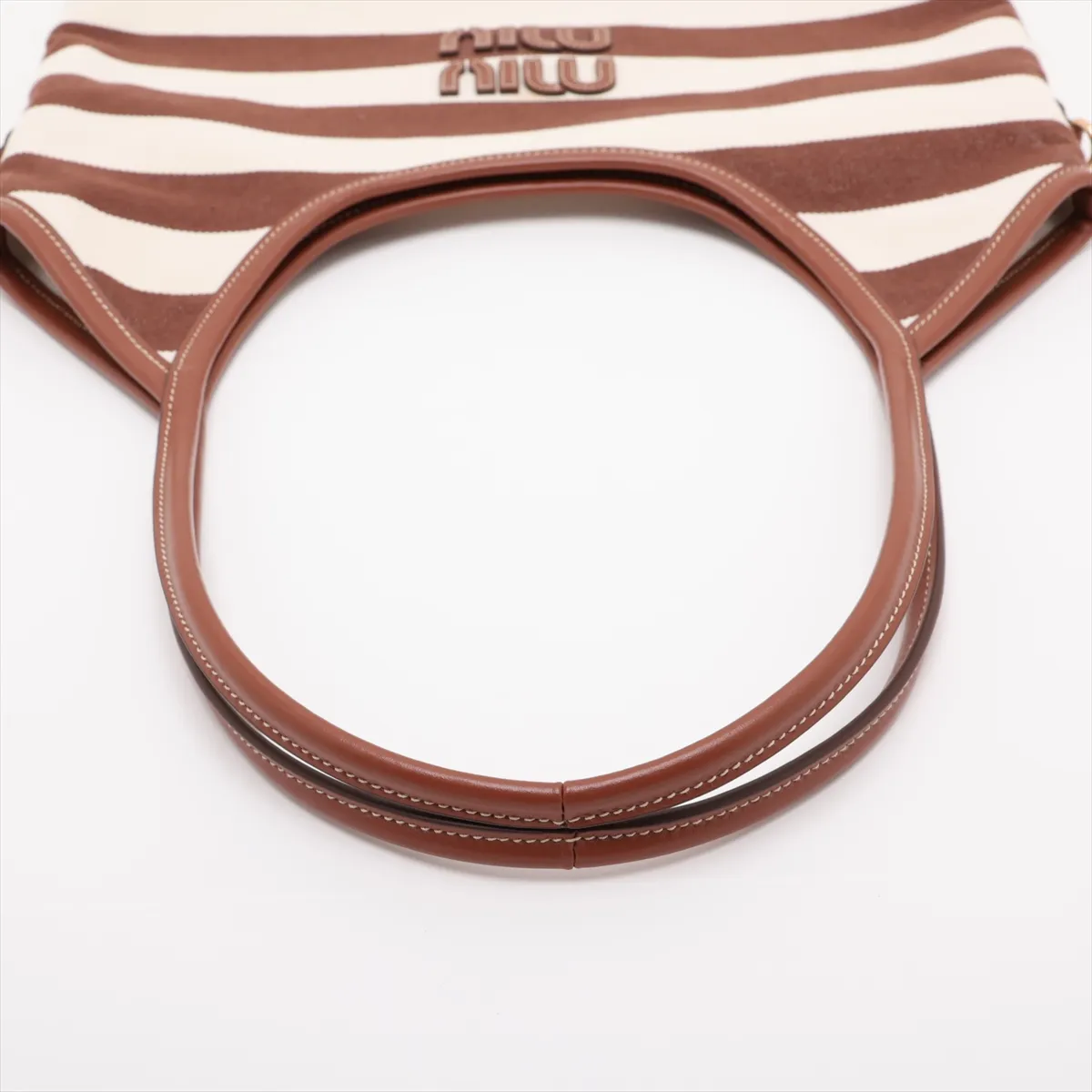 Ivy 5BG231 Canvas x Leather Tote Bag Brown — view 5