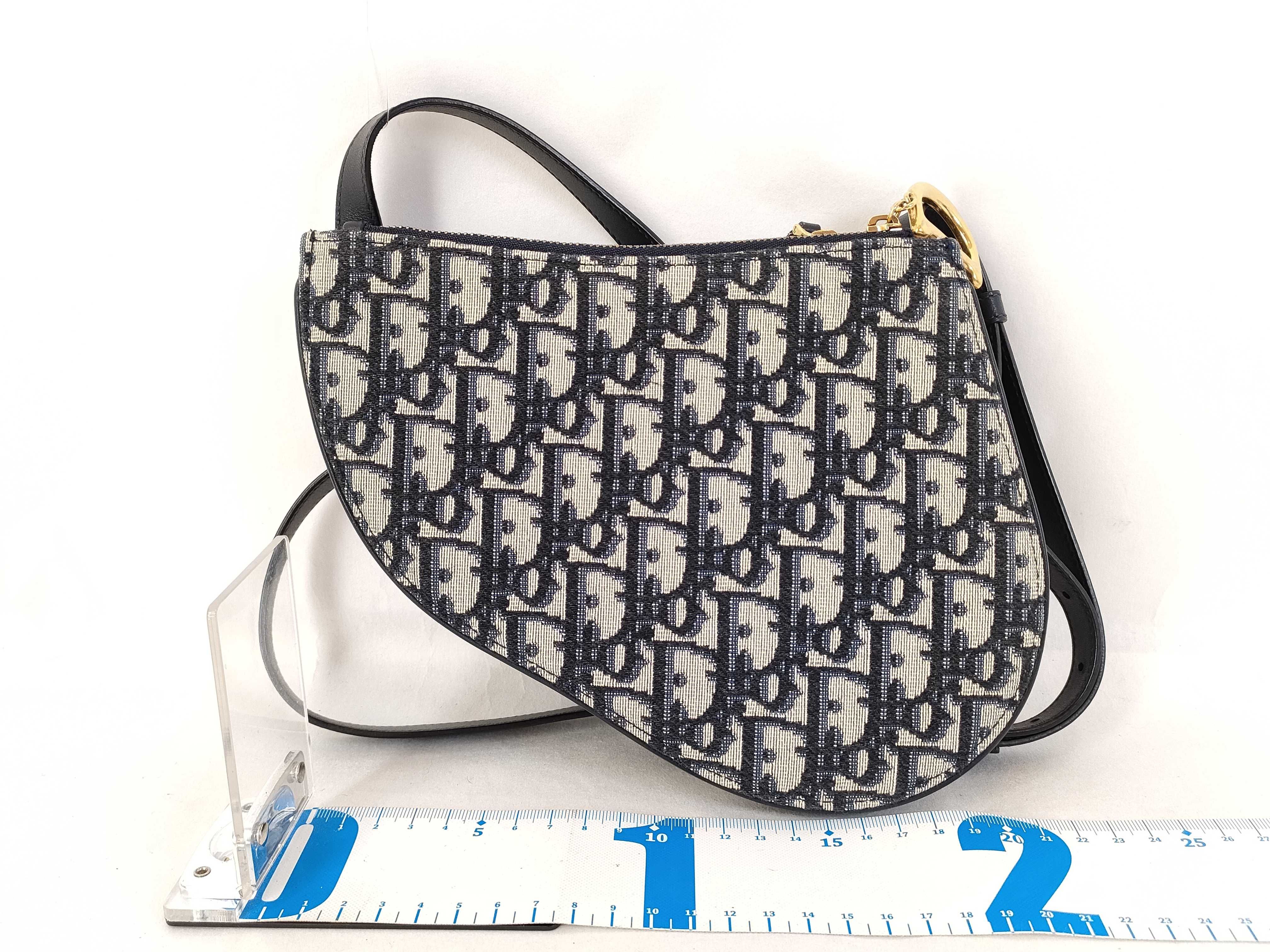 Trotter Dior Oblique Saddle Shoulder Bag — view 2