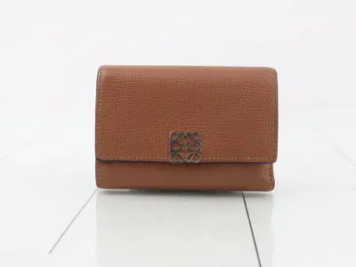 Anagram Trifold Wallet, Brown