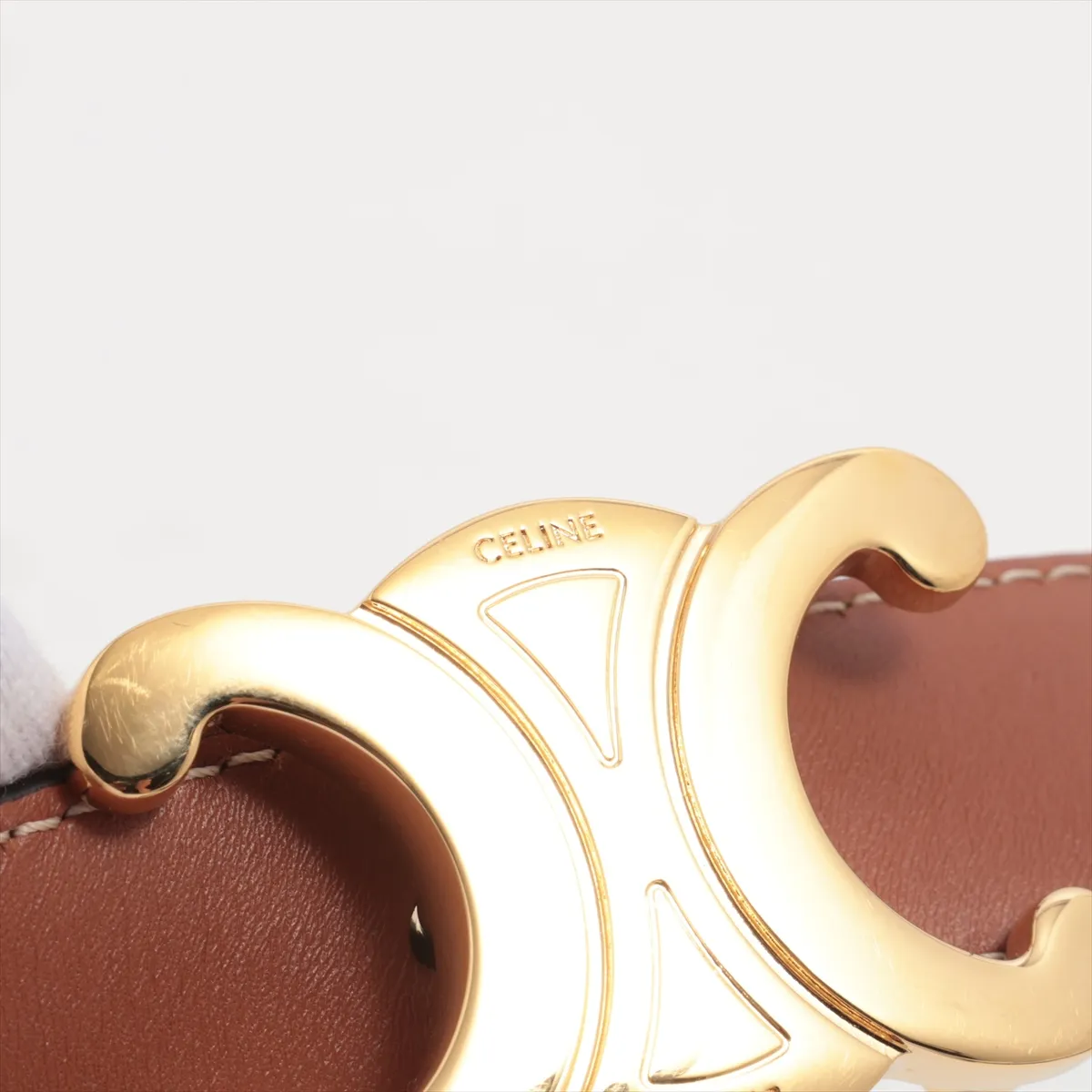 Triomphe Belt Leather Black x Brown — view 5