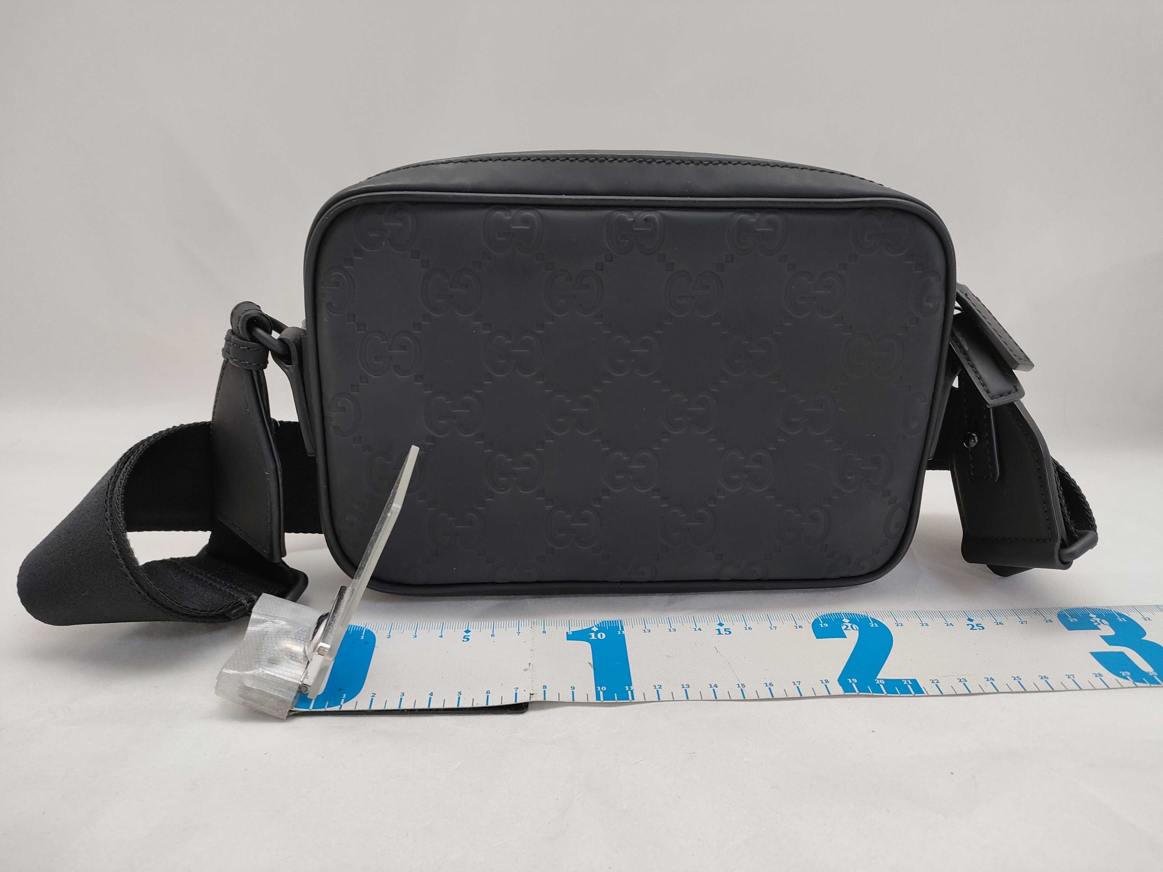 GG Rubber Shoulder Bag, Black, 771293 — view 2