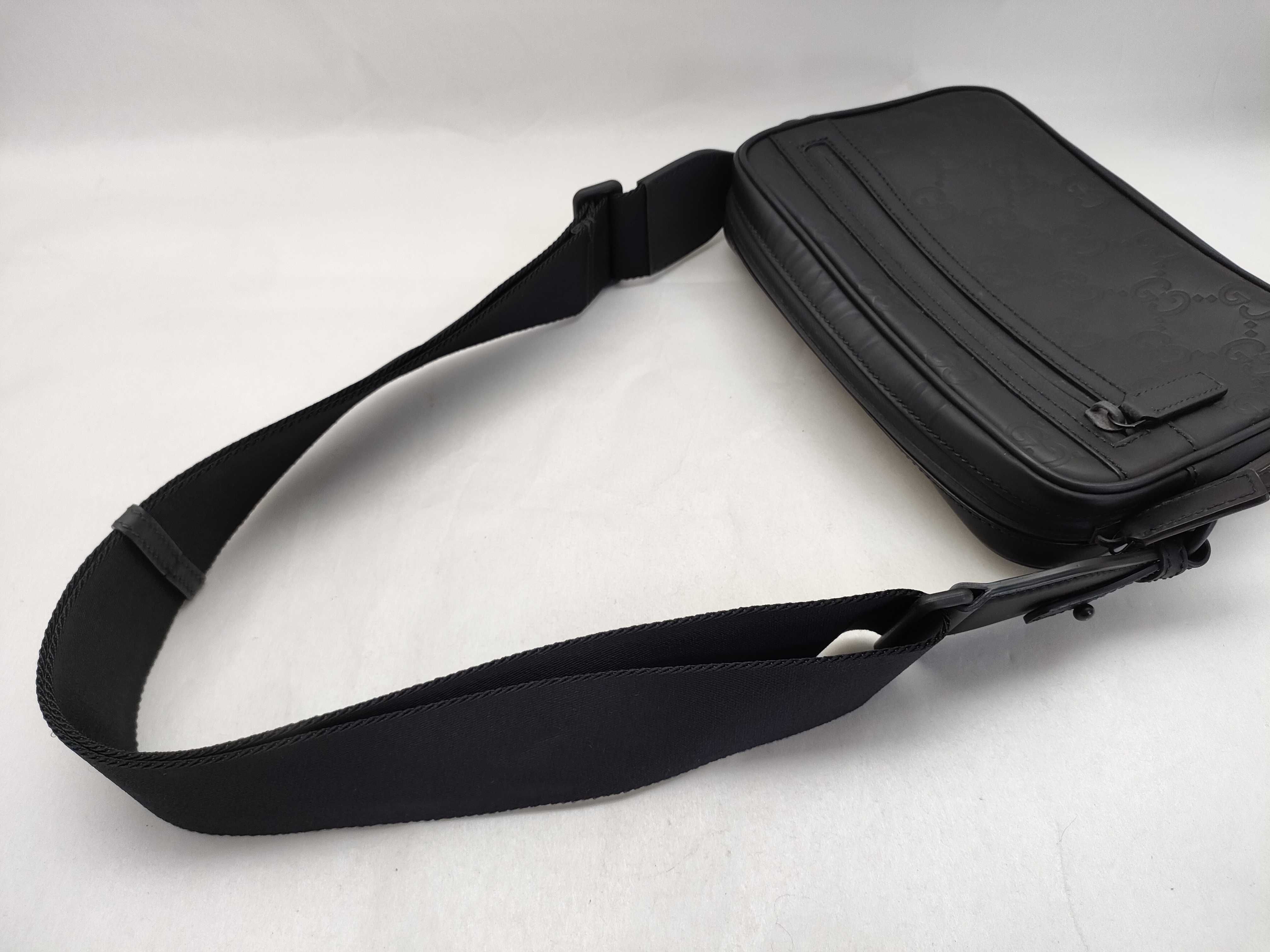 GG Rubber Shoulder Bag, Black, 771293 — view 3