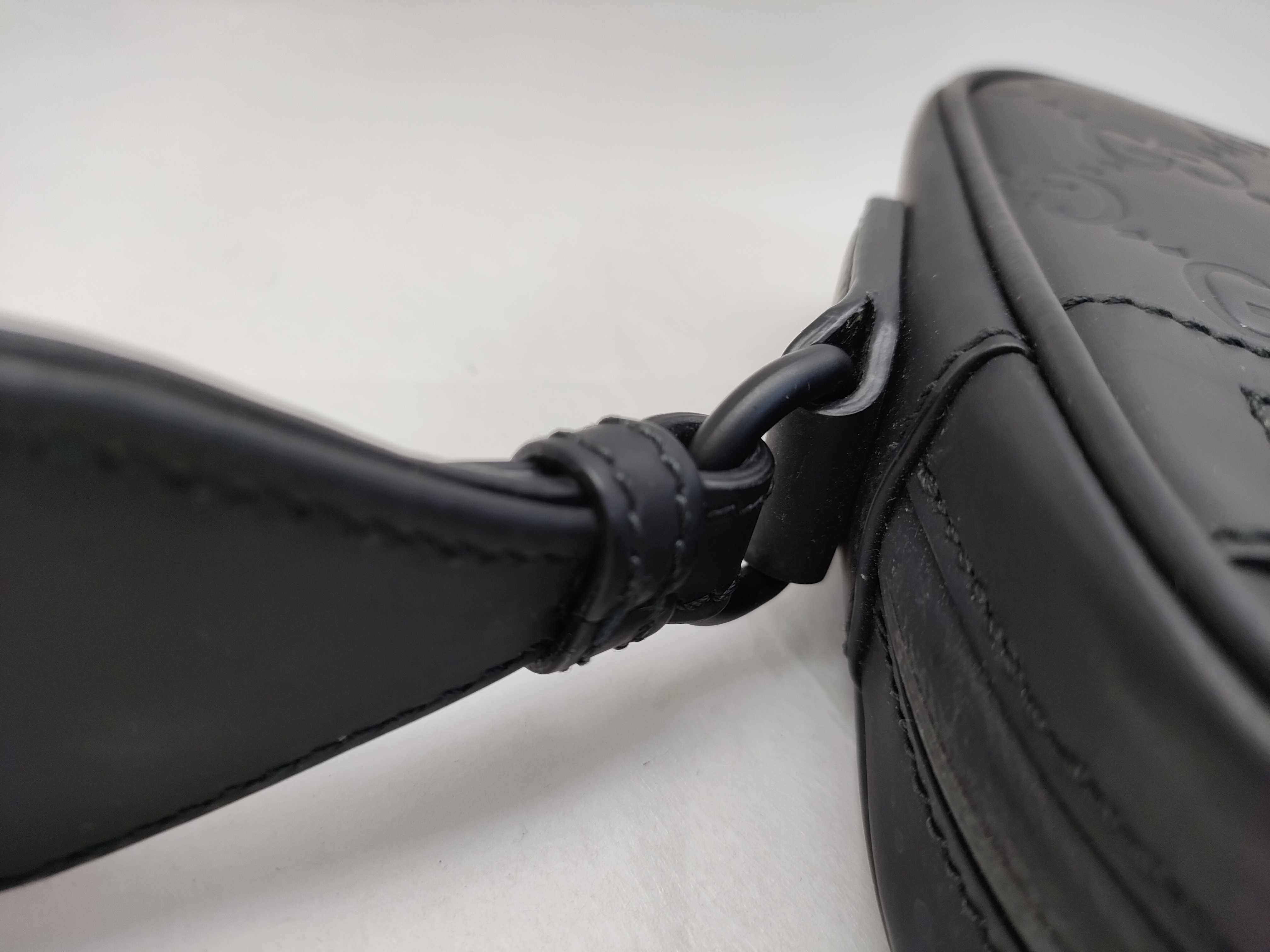 GG Rubber Shoulder Bag, Black, 771293 — view 5