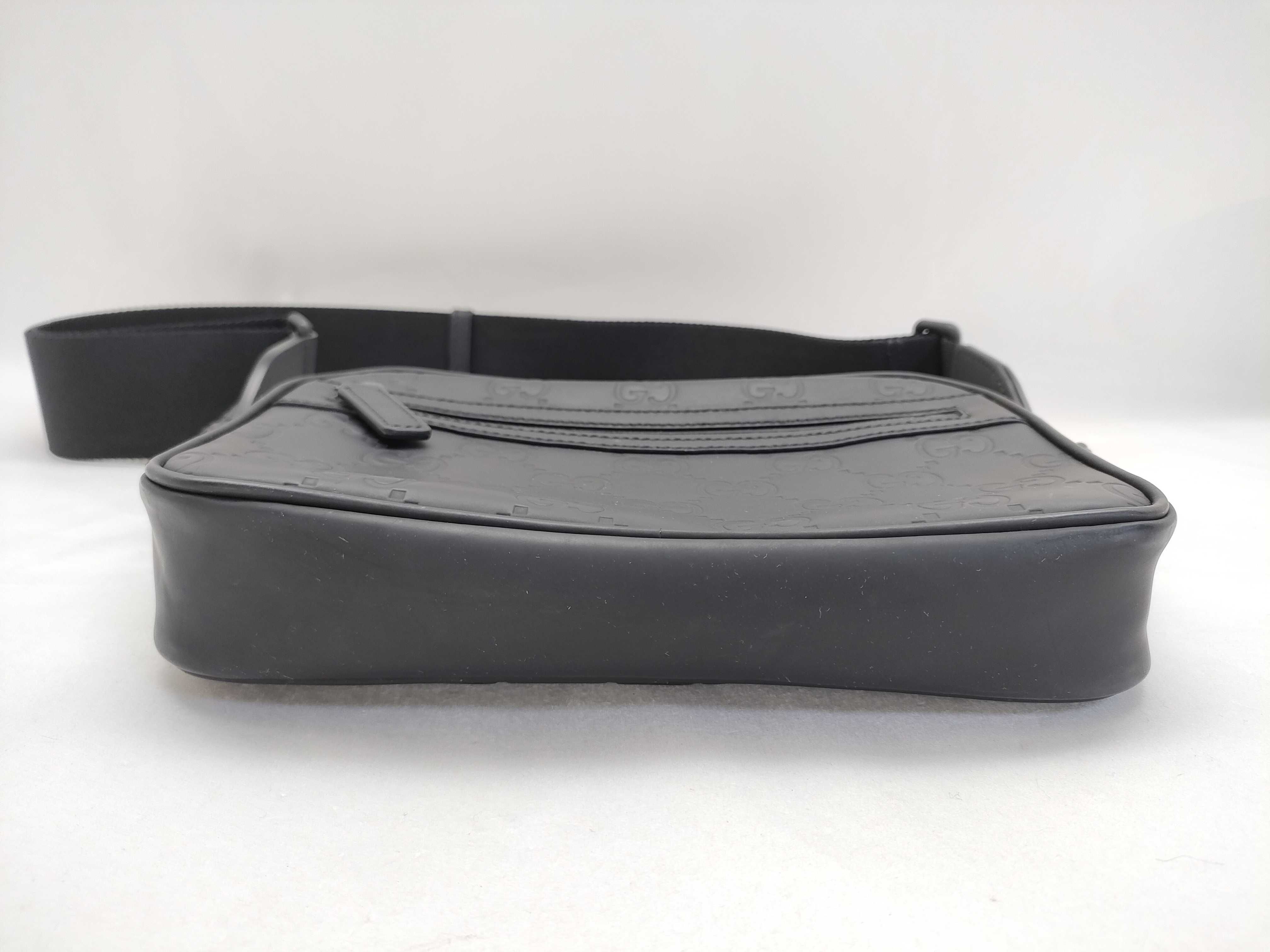 GG Rubber Shoulder Bag, Black, 771293 — view 8