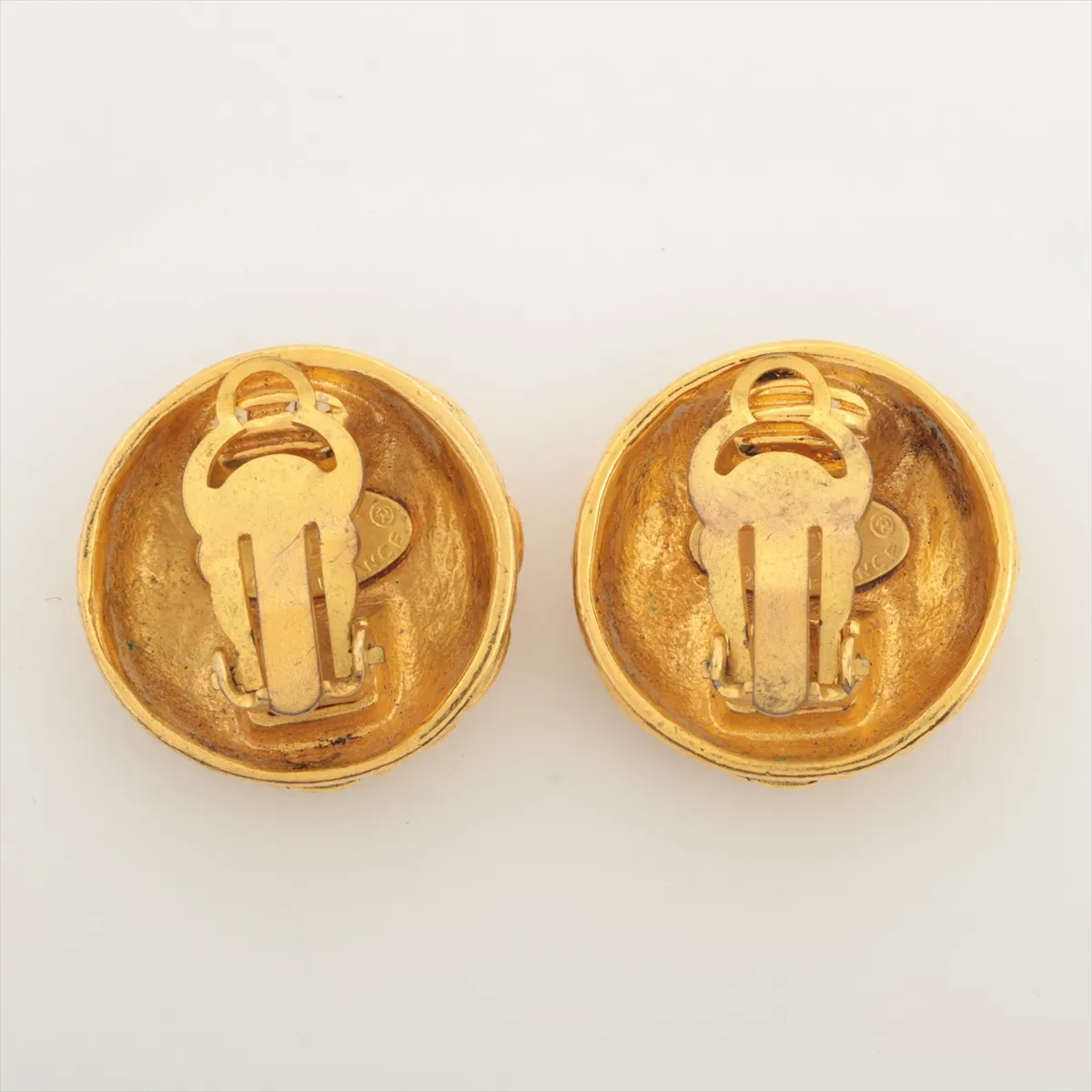 Cocomark Matelasse 25 (1990) Earrings (for both ears) GP Gold — view 2
