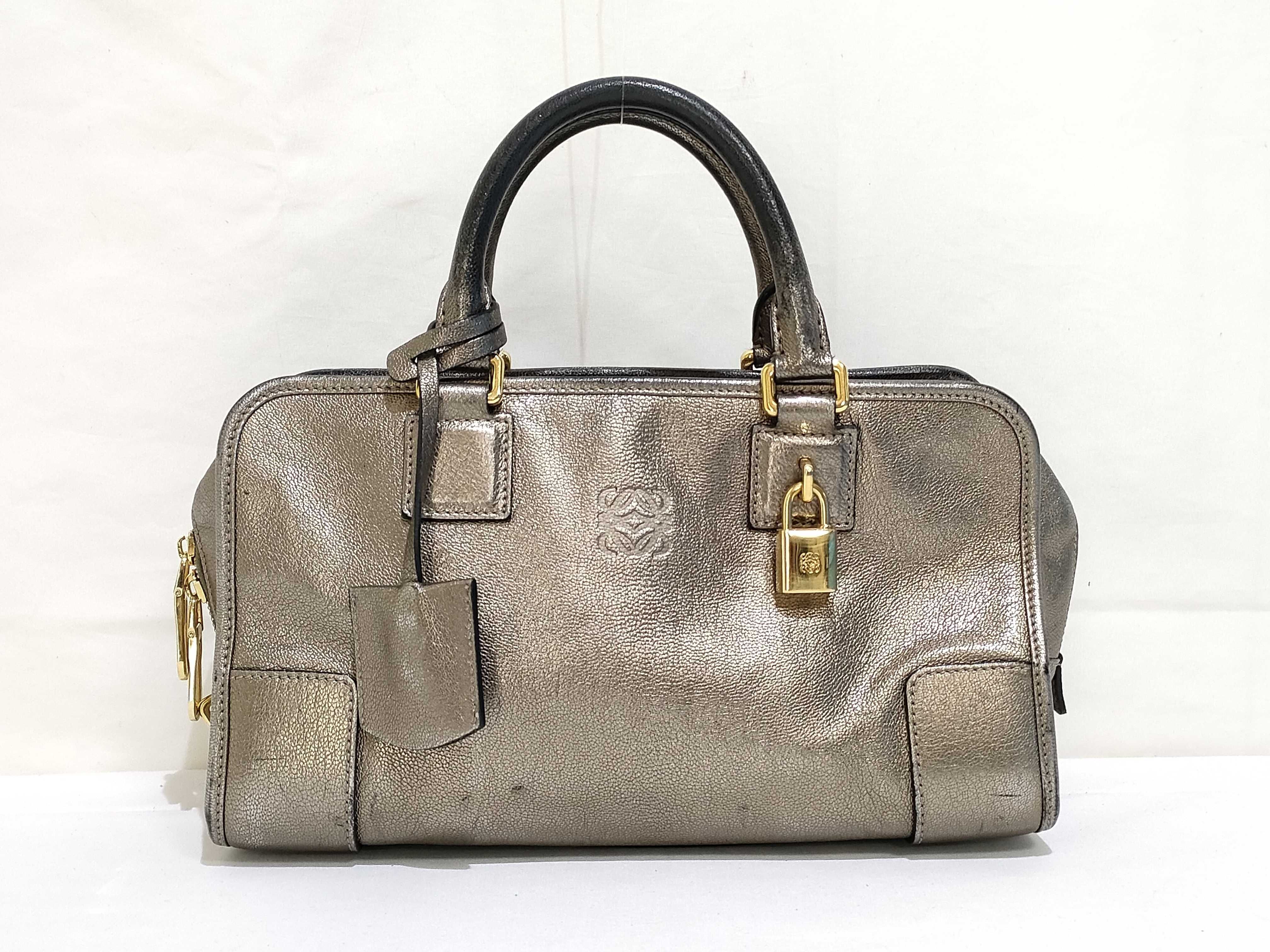 Amazona 28 Leather Handbag, Gold