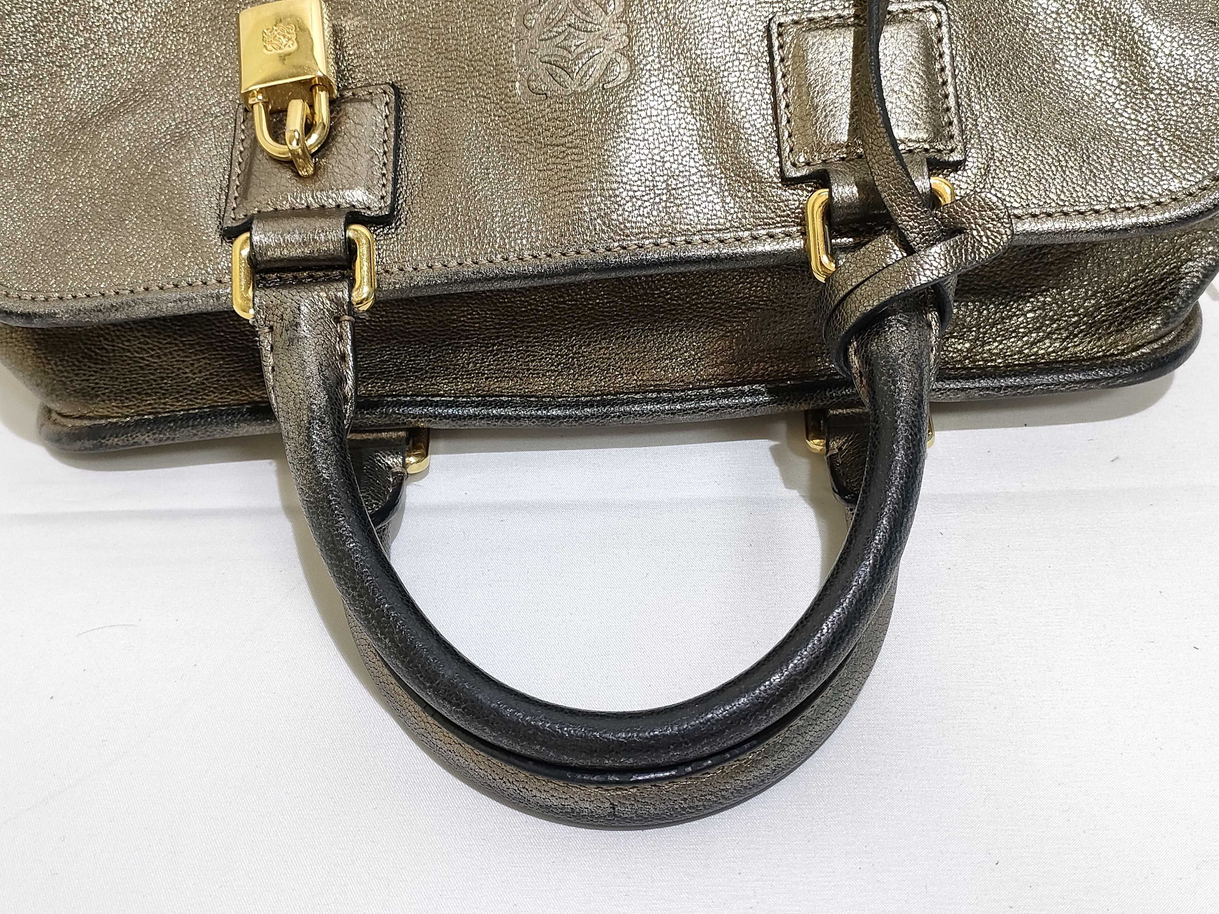 Amazona 28 Leather Handbag, Gold — view 3