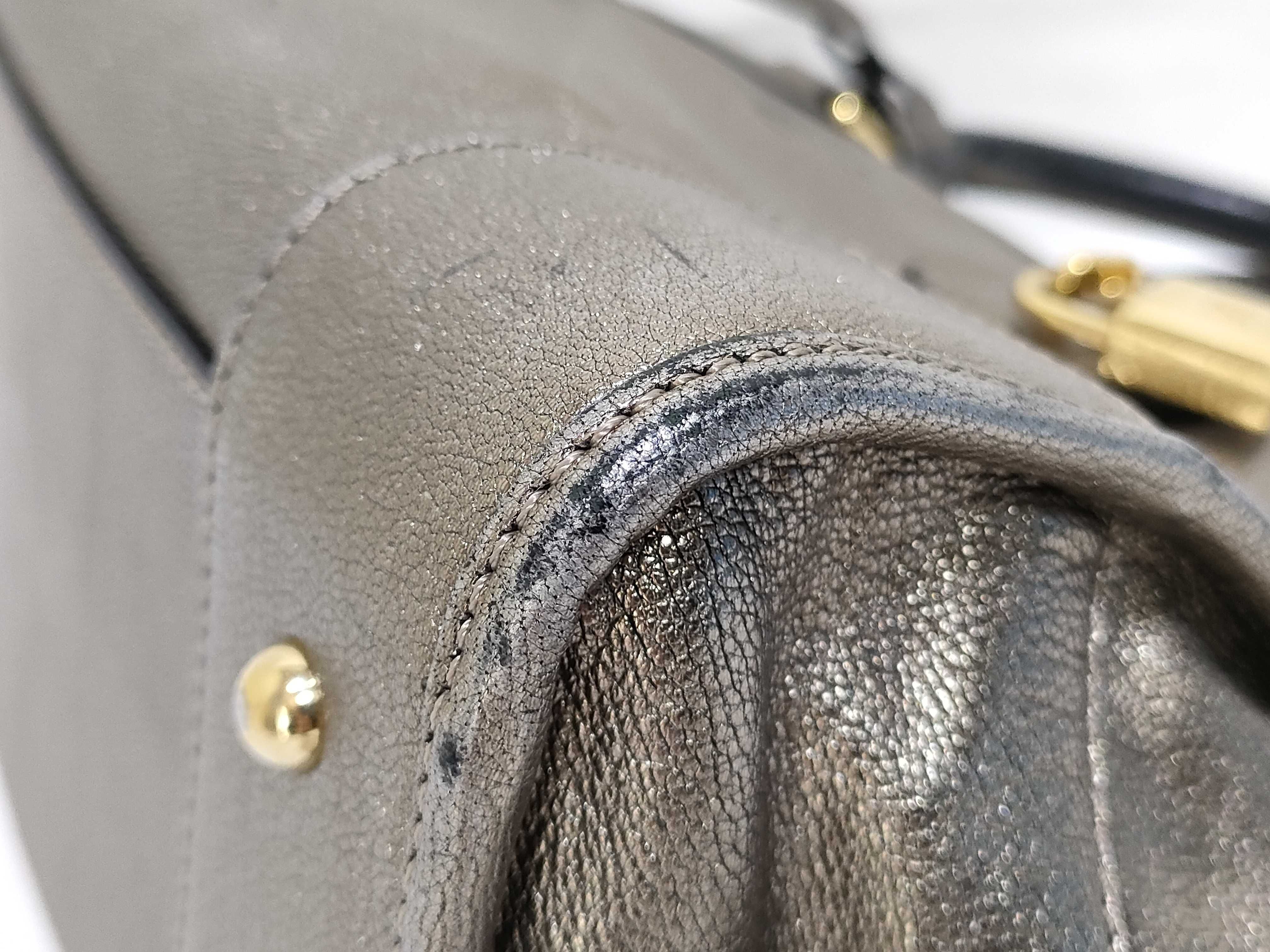 Amazona 28 Leather Handbag, Gold — view 6