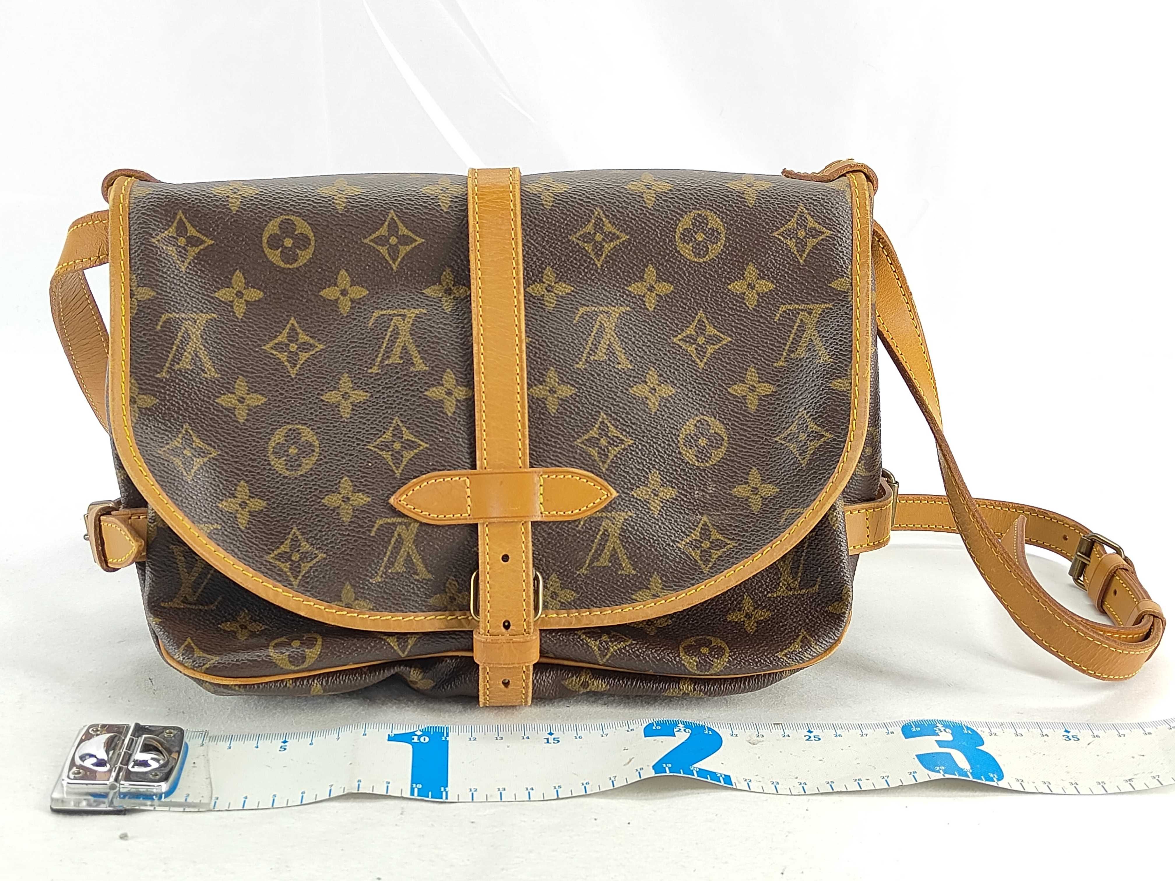 Monogram Louis Vuitton Monogram Saumur Vintage Martier Engraved Shoulder Bag — view 2