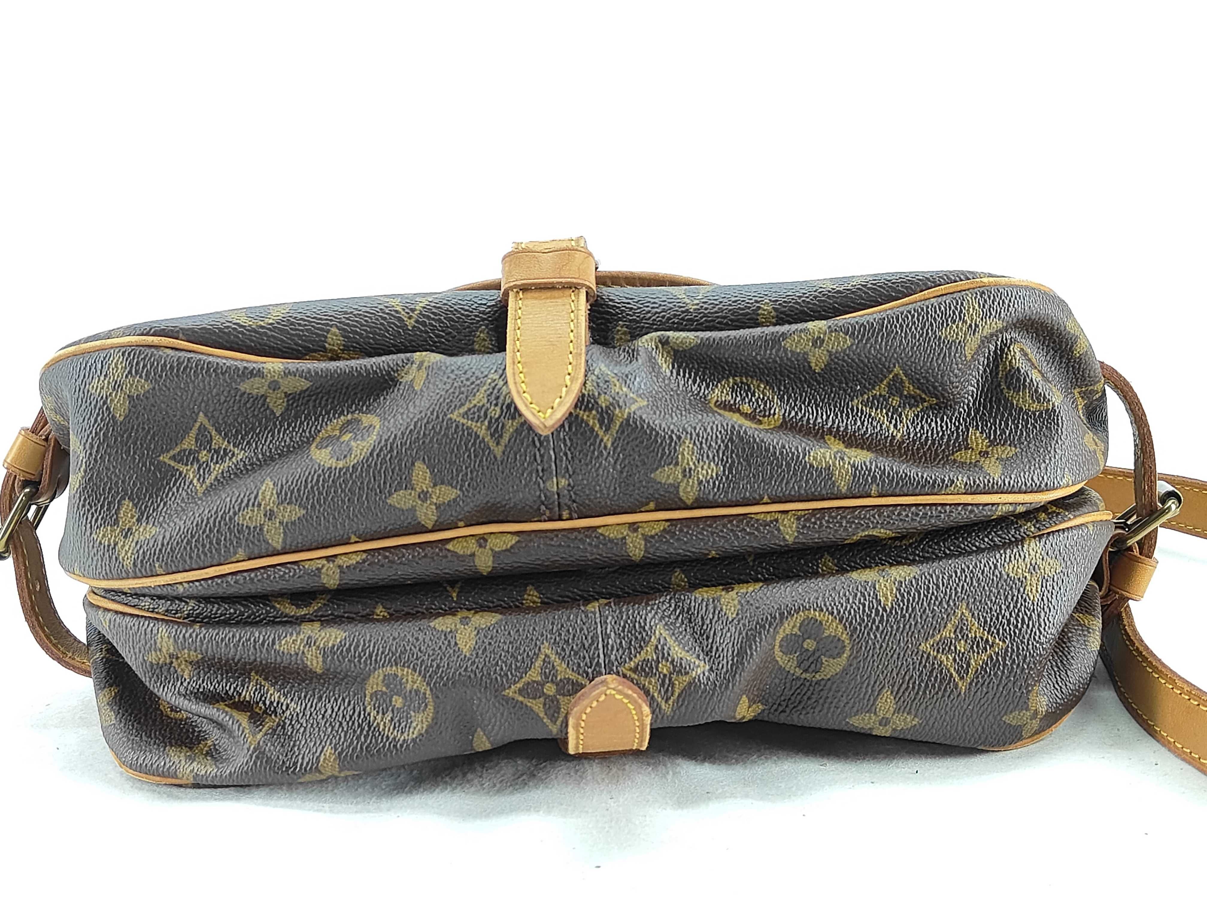 Monogram Louis Vuitton Monogram Saumur Vintage Martier Engraved Shoulder Bag — view 7