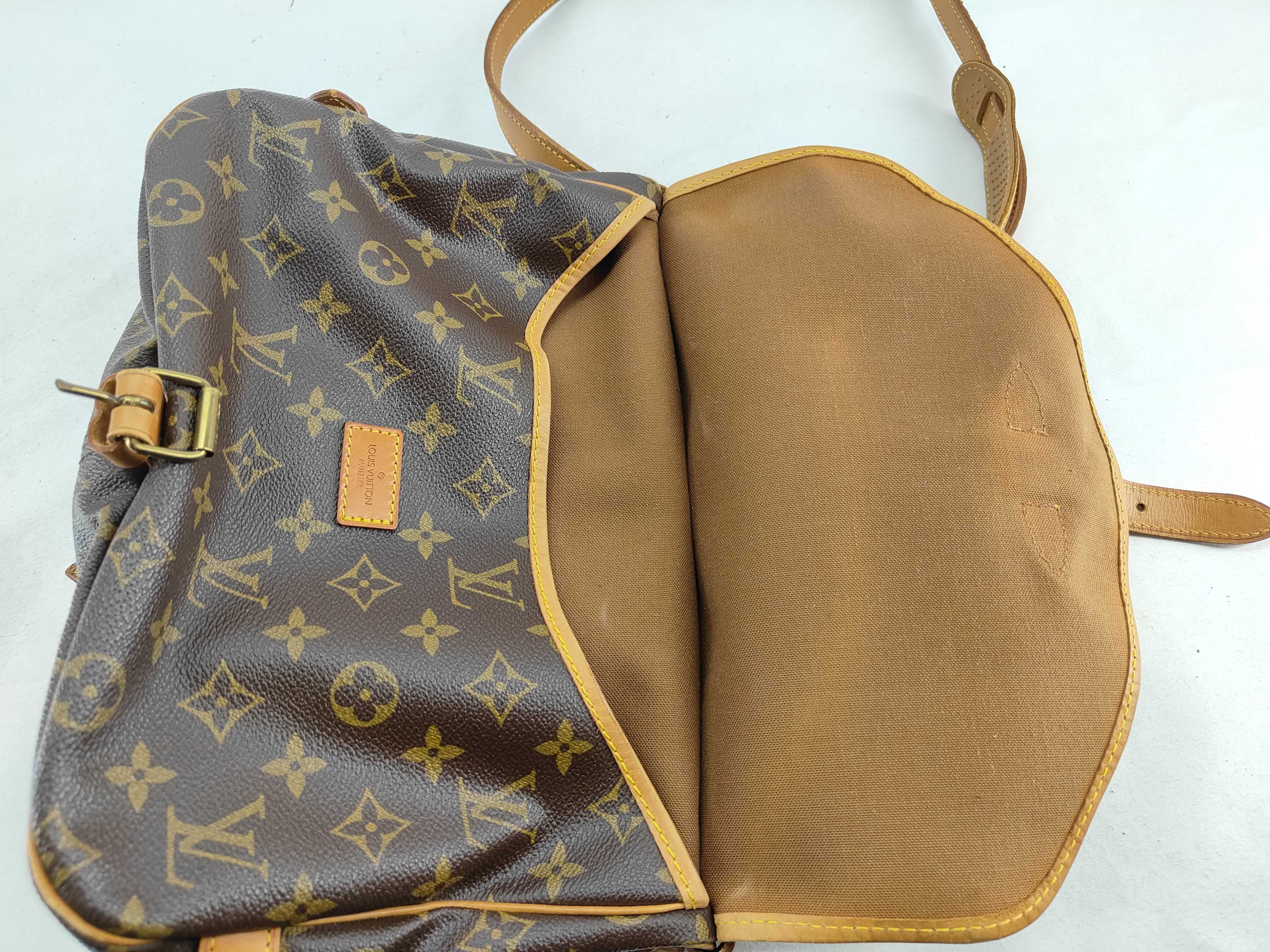 Monogram Louis Vuitton Monogram Saumur Vintage Martier Engraved Shoulder Bag — view 9