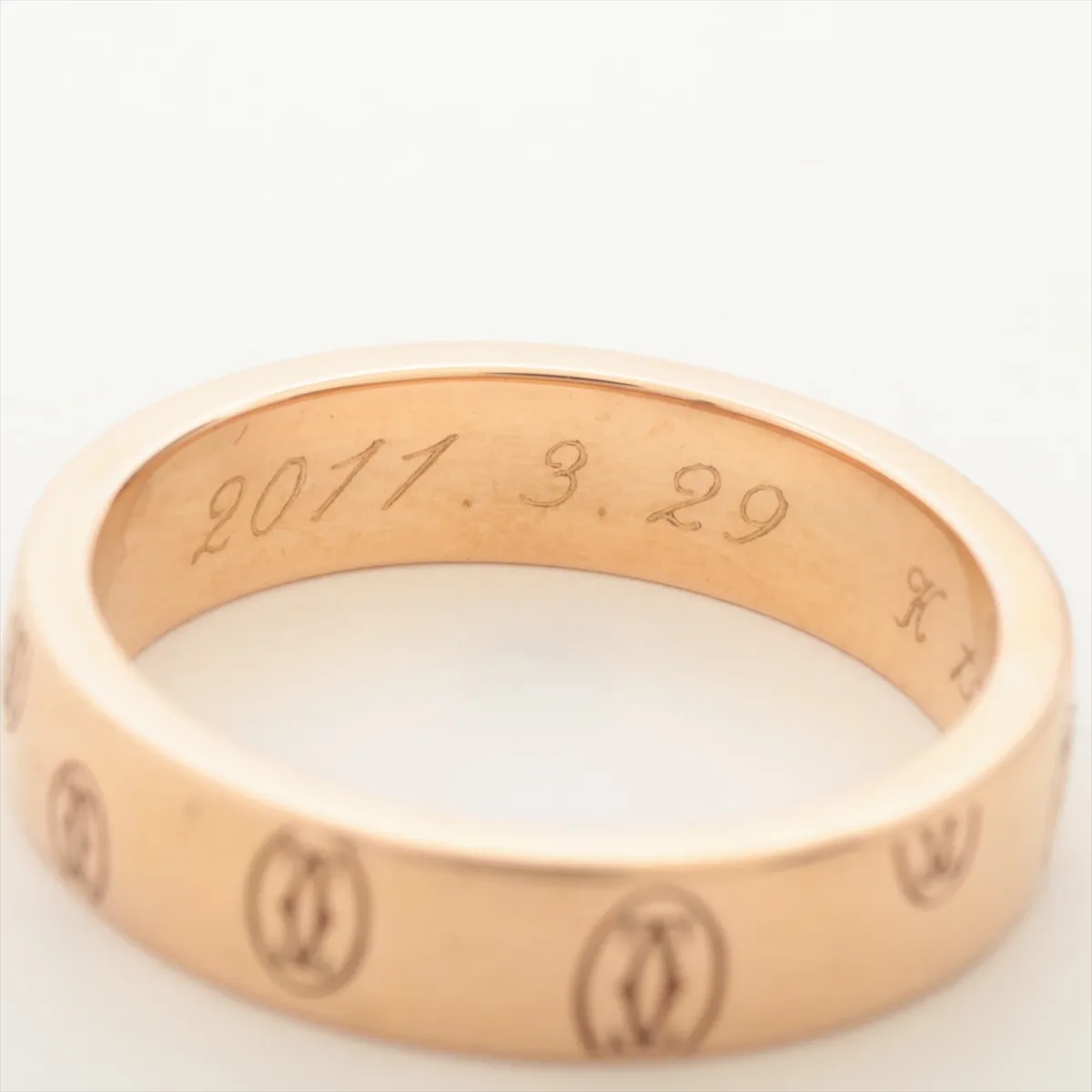 Happy Birthday Ring, 750 (PG), 4.8g, Size 49, Initials, QL9628, B4051149 — view 4