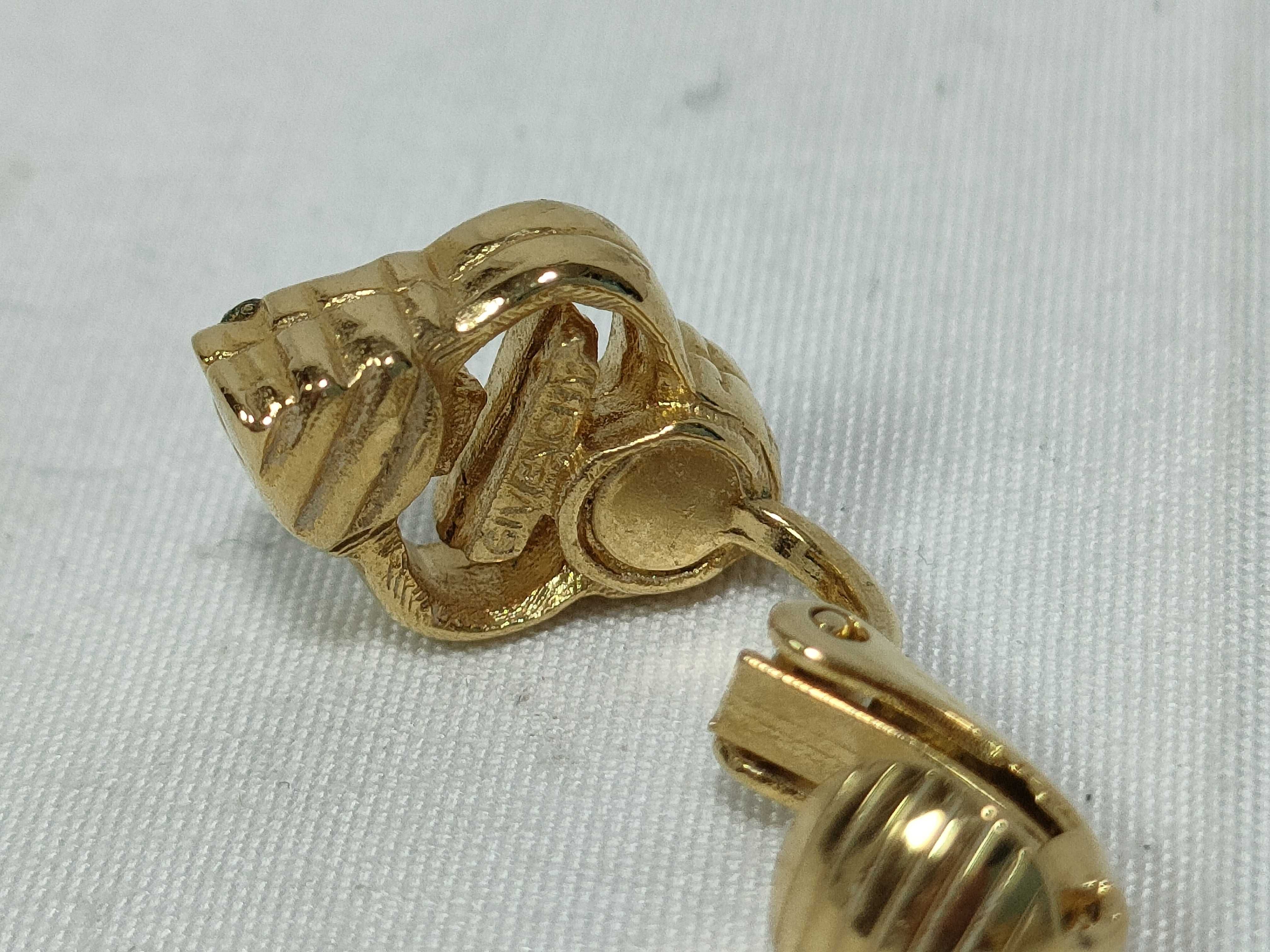 Rhinestone G Logo Gold Earrings — view 5