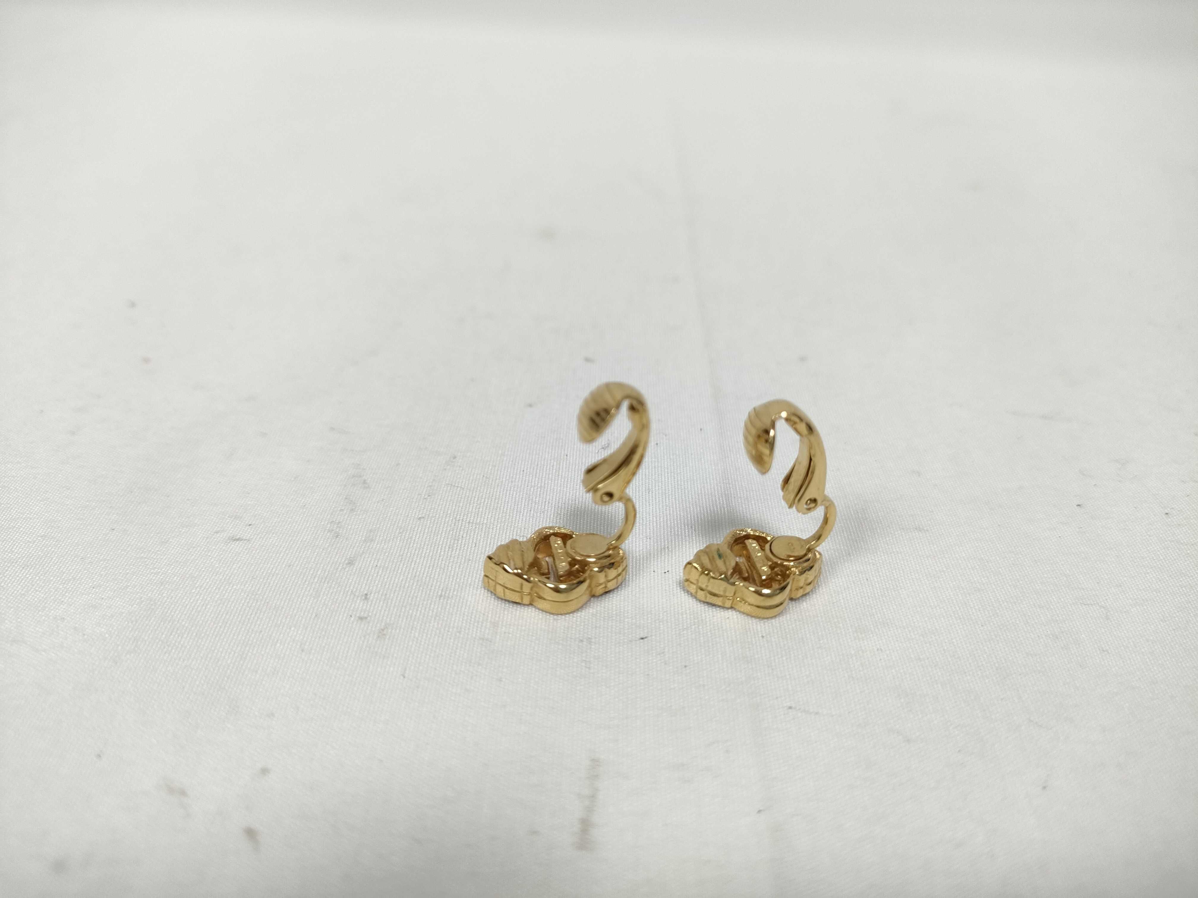 Rhinestone G Logo Gold Earrings — view 6