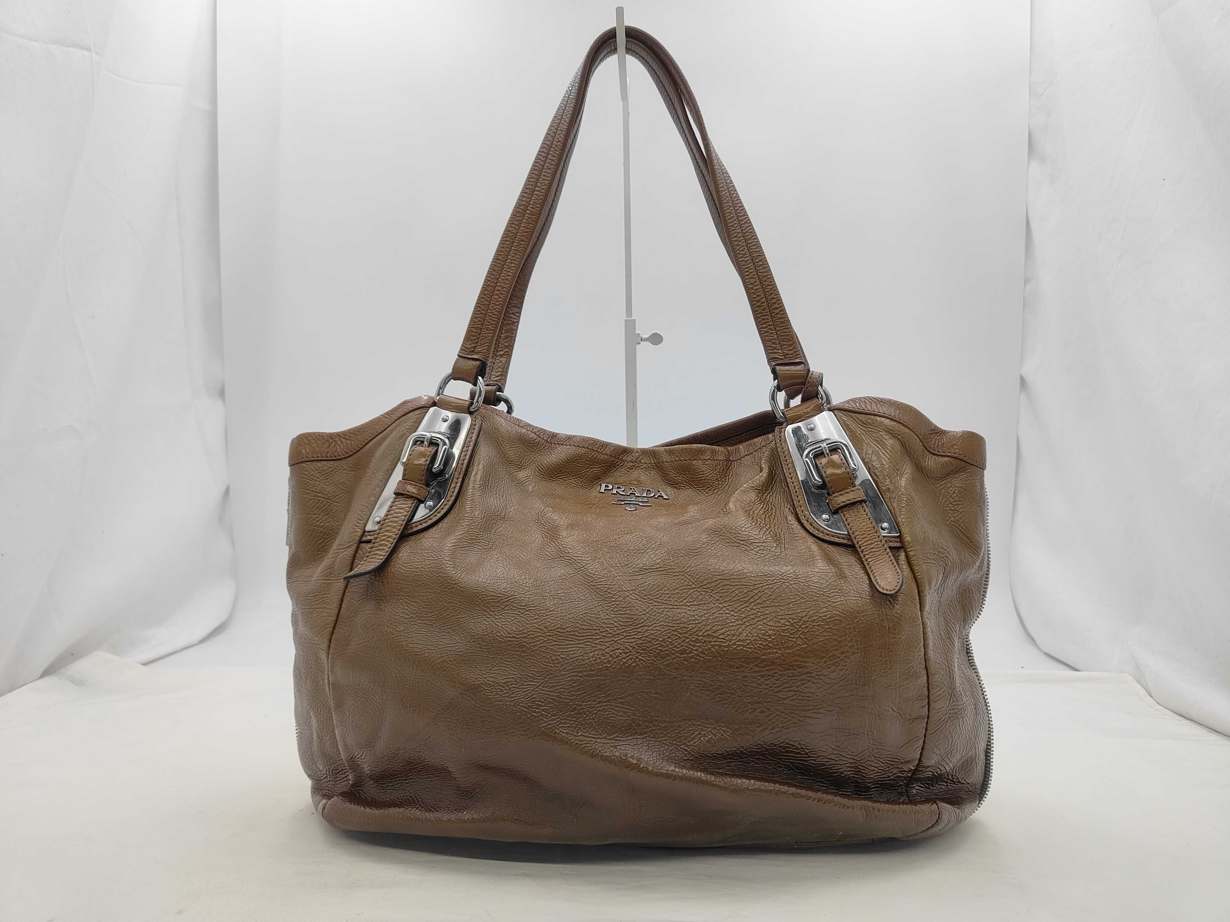 Nappa Leather Ombre Crinkle Tote Bag