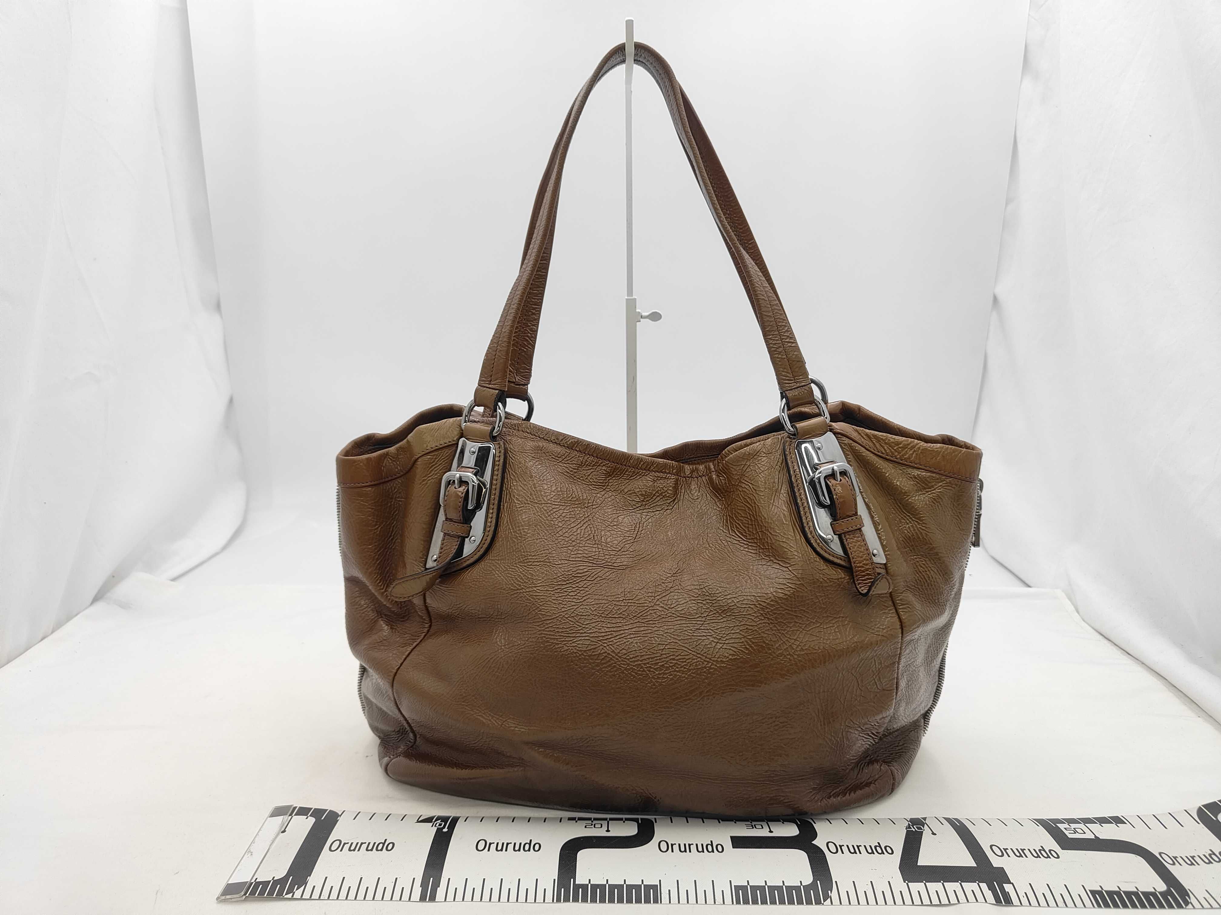 Nappa Leather Ombre Crinkle Tote Bag — view 2