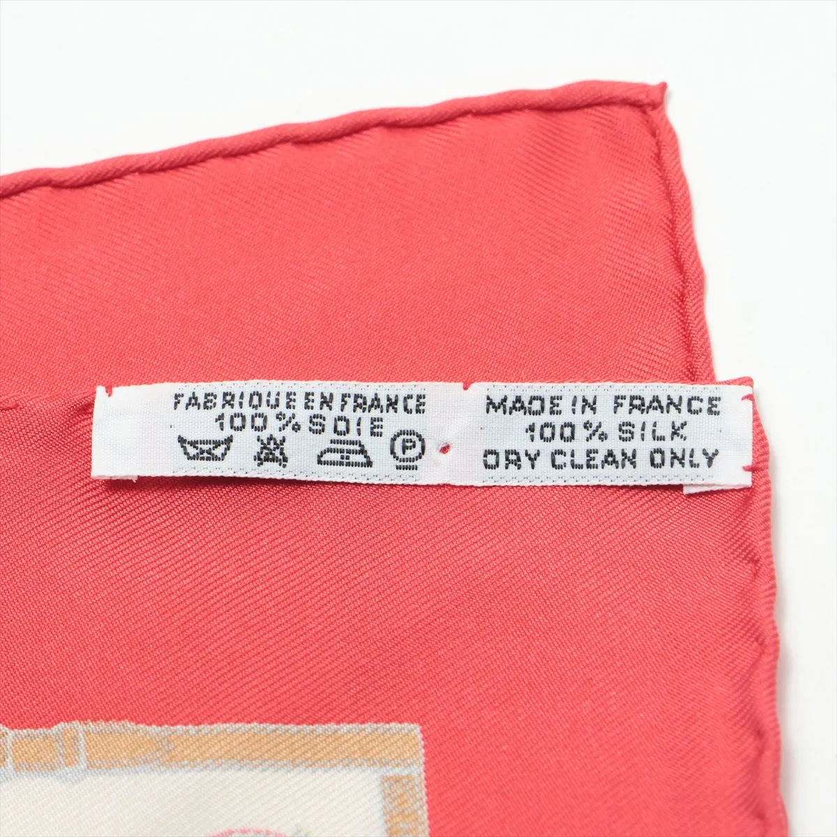 Carre 45 Couvertures et Tenues de Jour Horsewear Scarf Silk Red — view 7