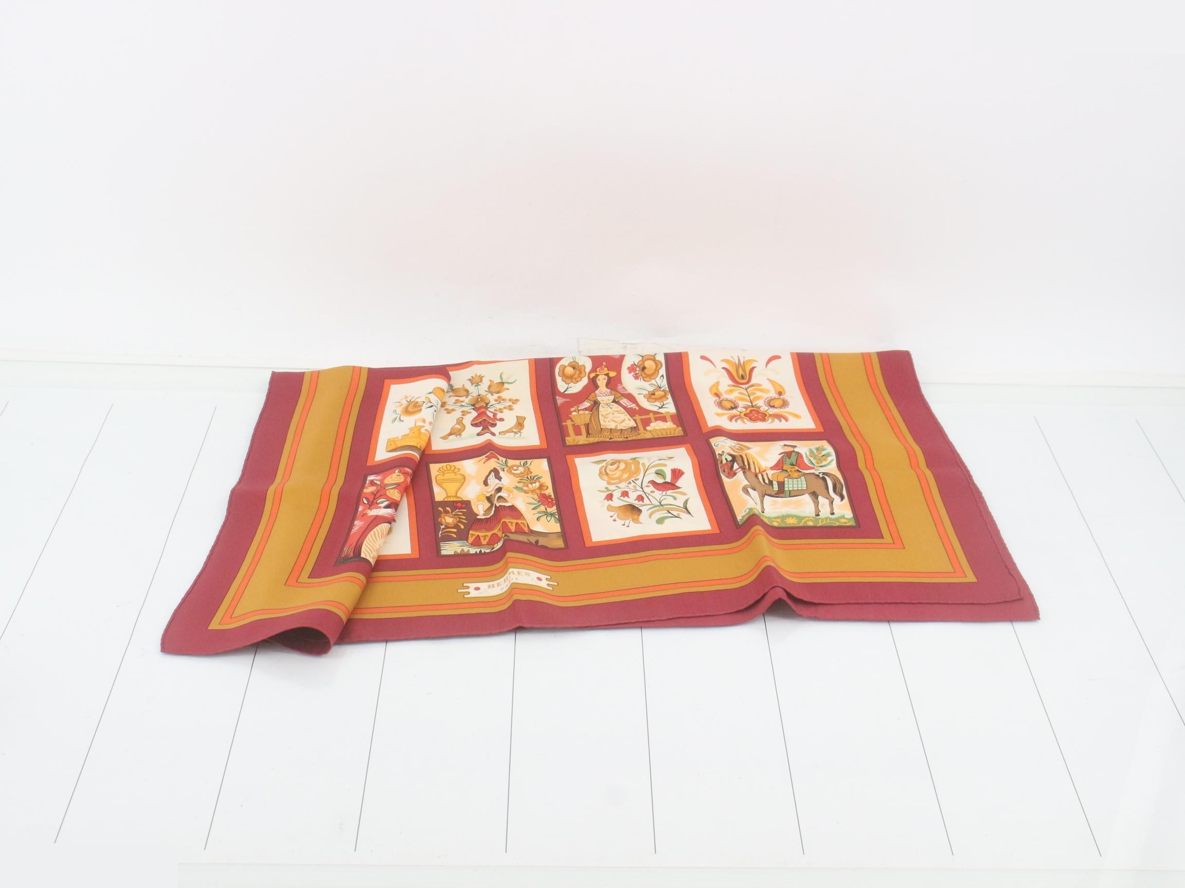 Carre 90, with tag, "IMAGERIE" scarf — view 3