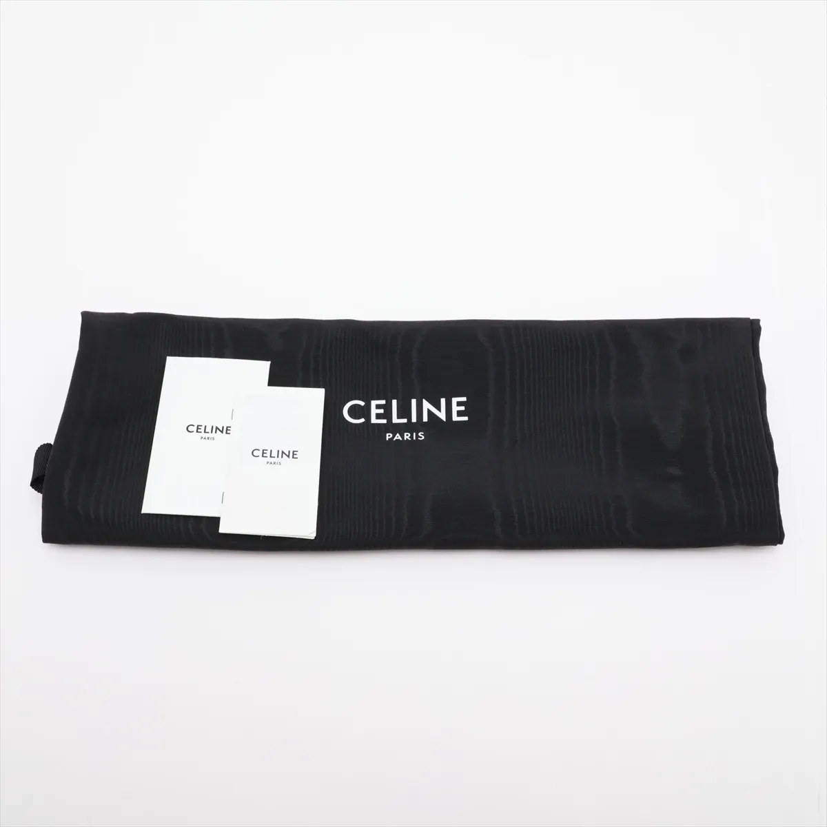 Triomphe Victoire Leather Chain Shoulder Bag, Black — view 12