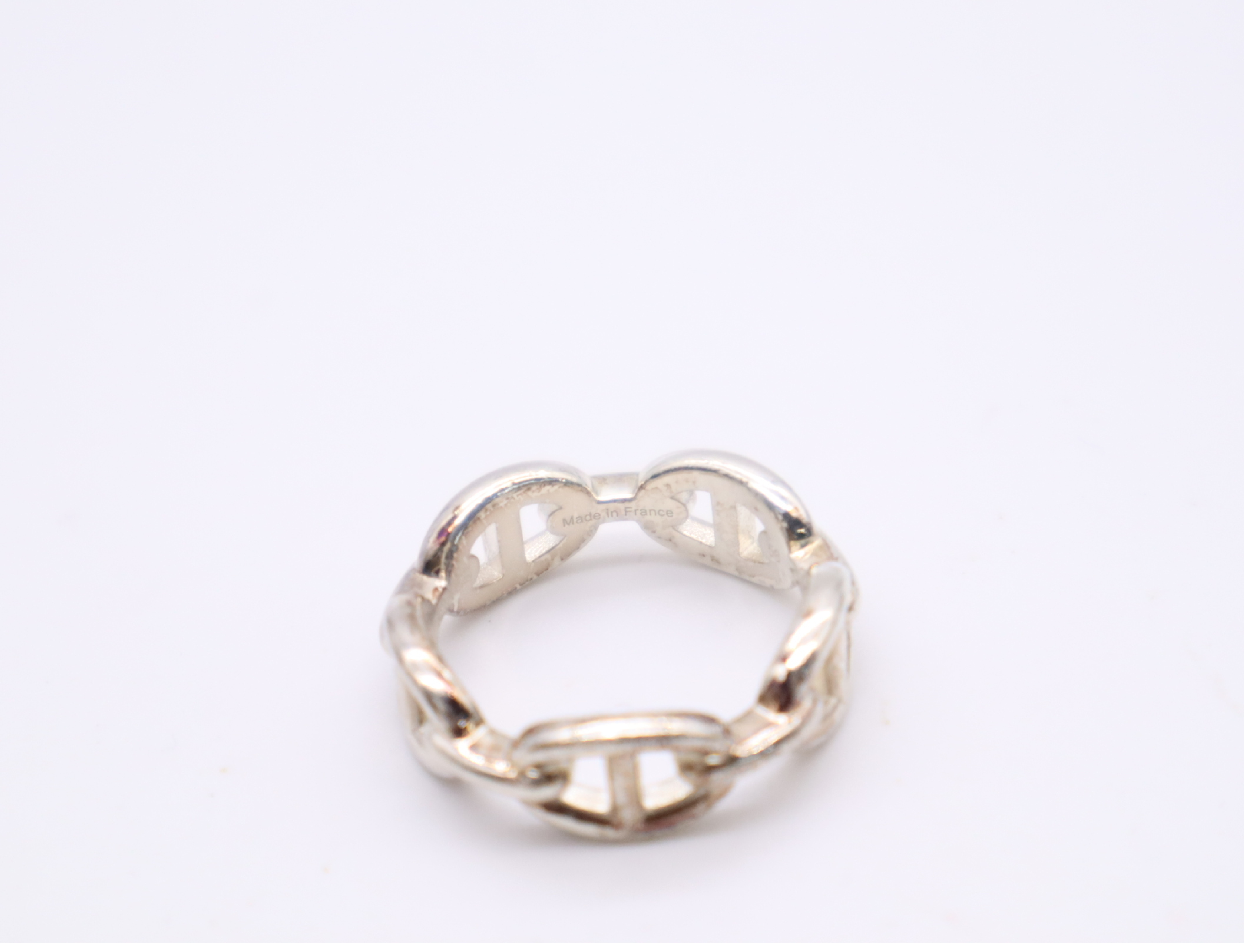Ag925 Enchainée Chaine d'Ancre Silver Ring with Box — view 4