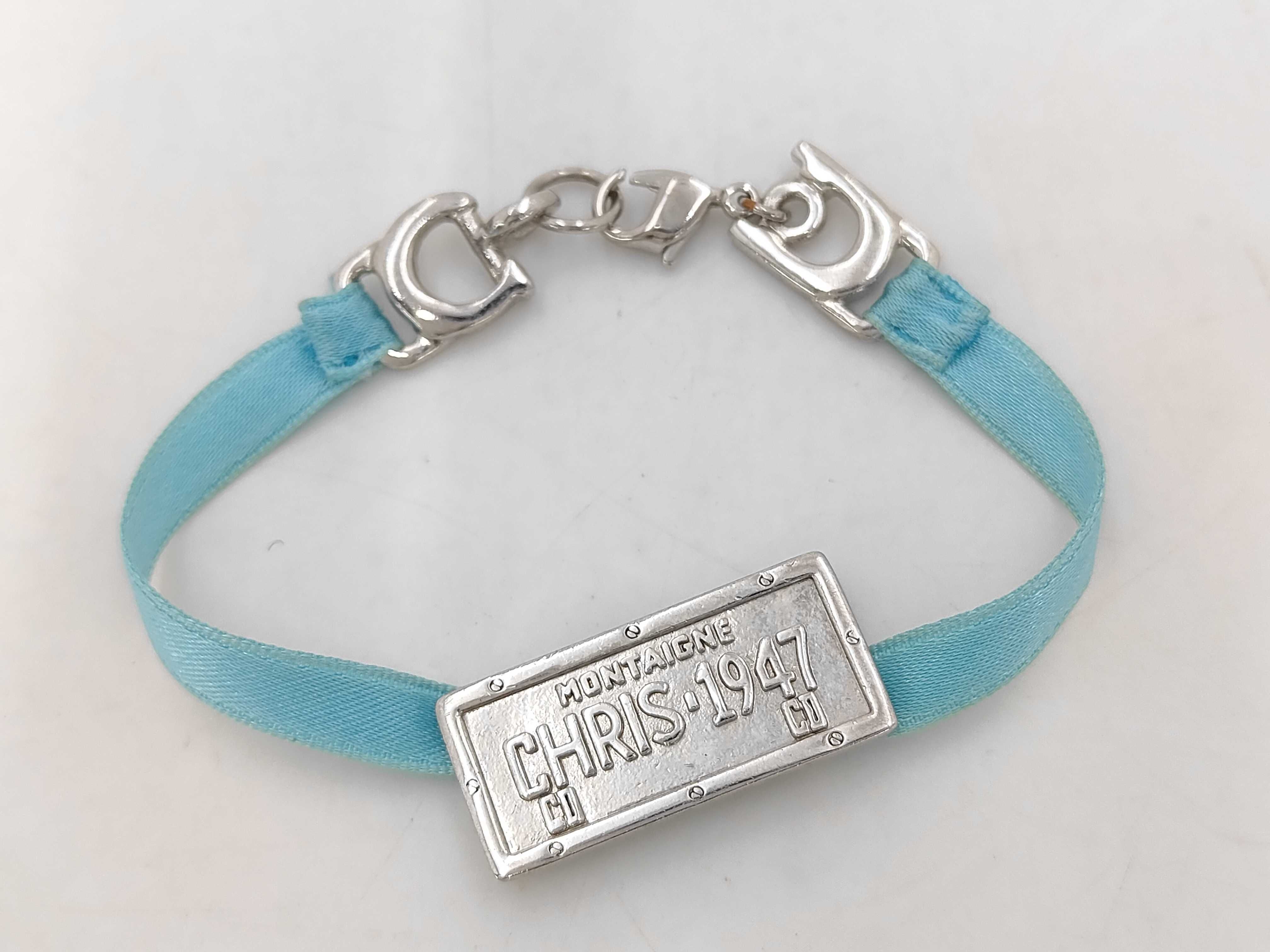 Silver x Sky Blue BL Bracelet/Bangle — view 2