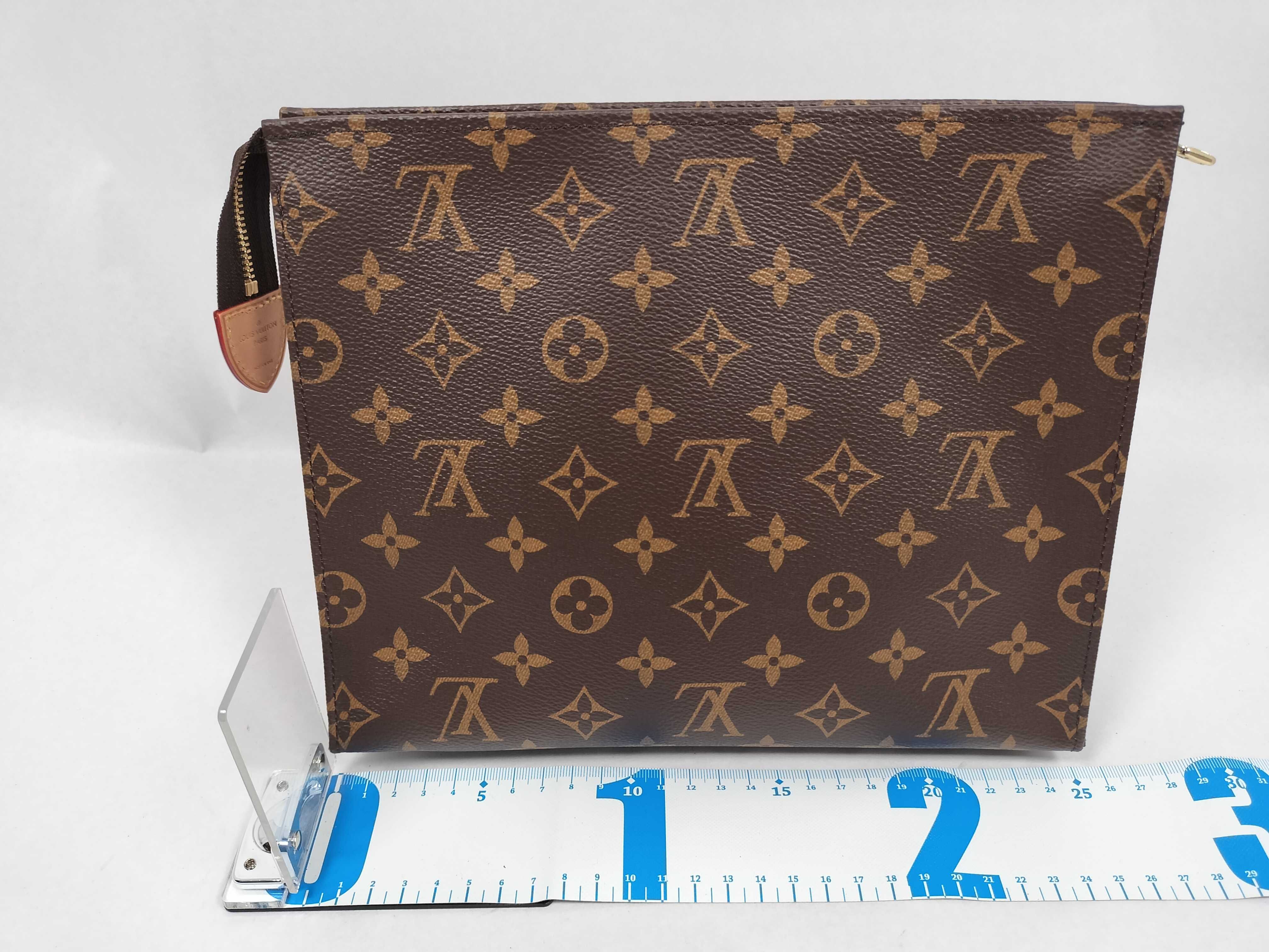 Monogram Pochette Toilette 26 M47542 Brown Clutch Bag (RFID detected) — view 2