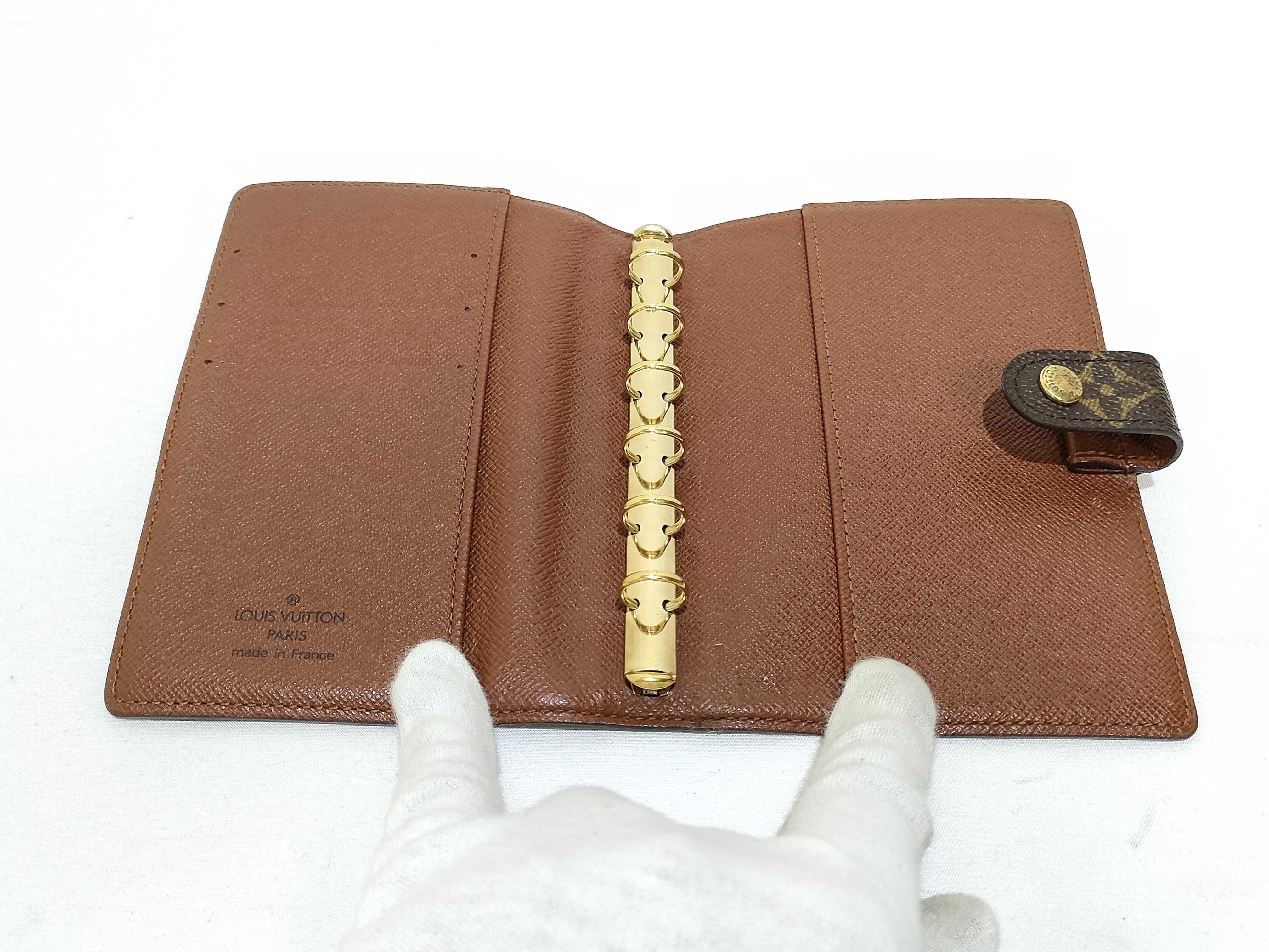 Monogram Agenda PM Monogram Notebook Cover, Schedule Book, 6-ring System Notebook, Leather Notebook Cover — view 8