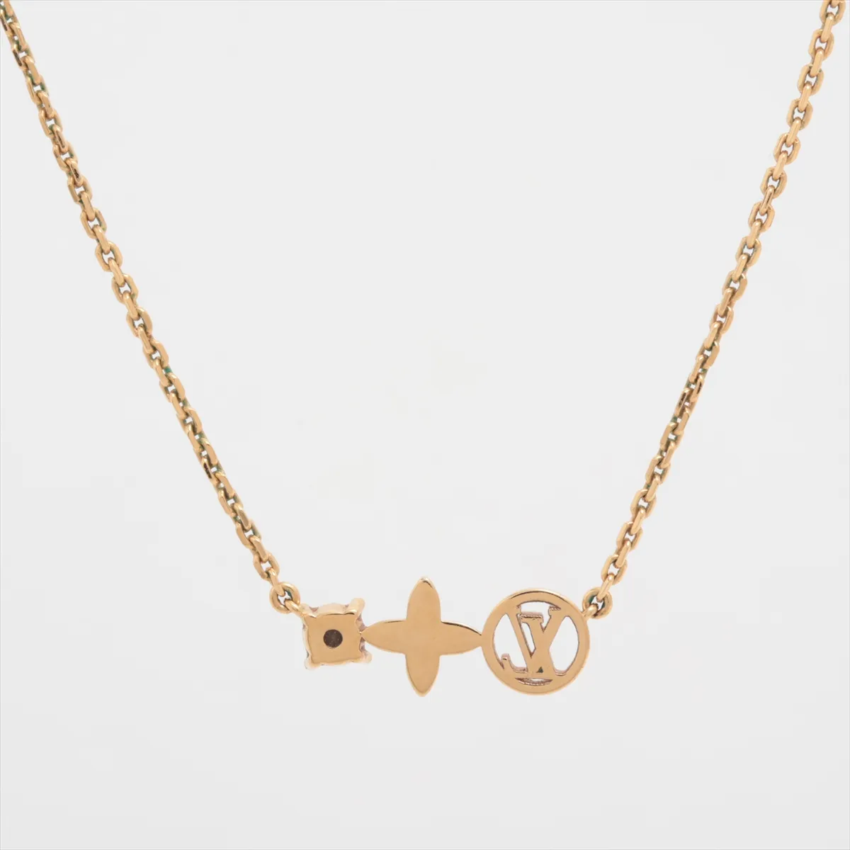 M00368 Collier Petit Louis LE2243 Necklace, GP x Rhinestone, Gold, — view 2