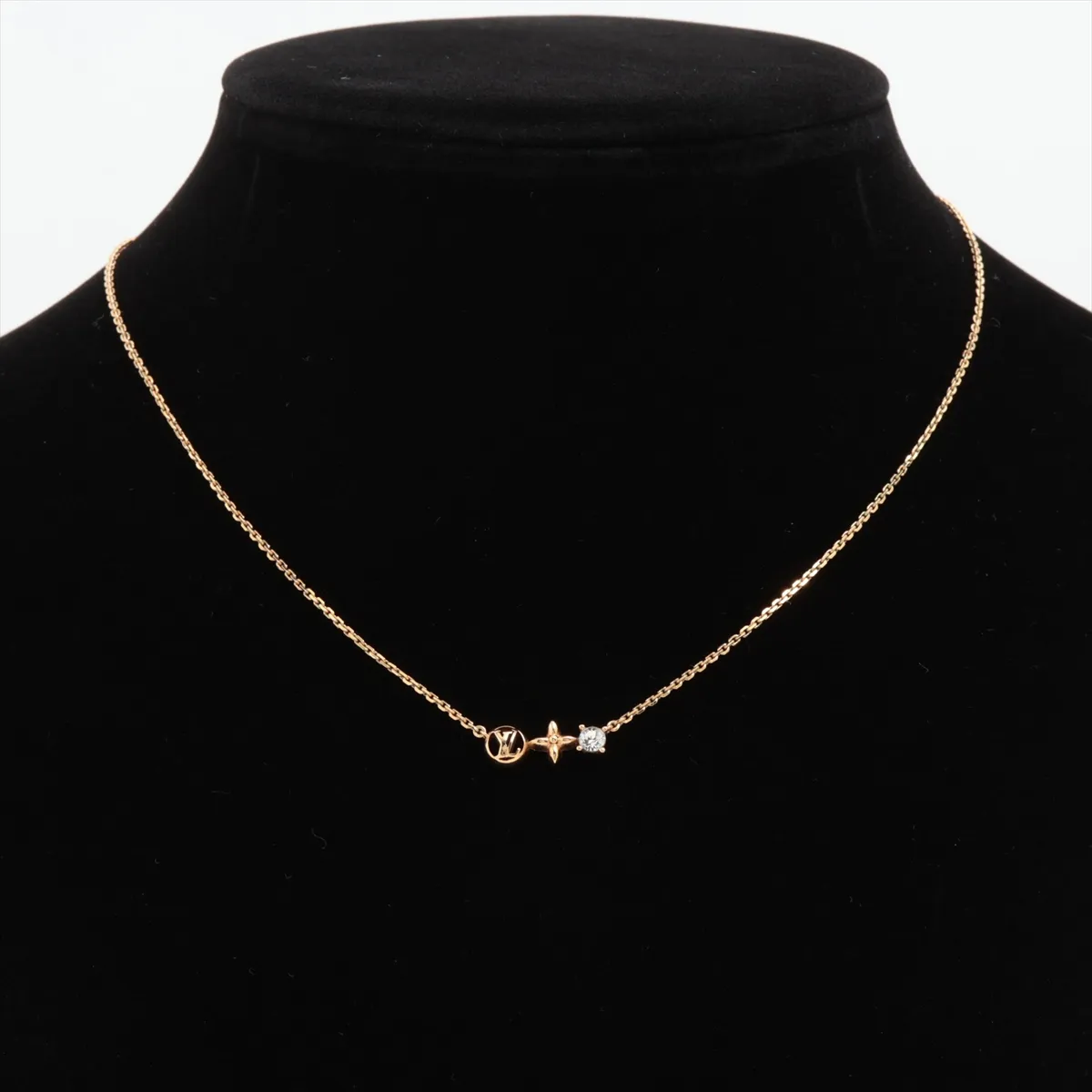 M00368 Collier Petit Louis LE2243 Necklace, GP x Rhinestone, Gold, — view 5