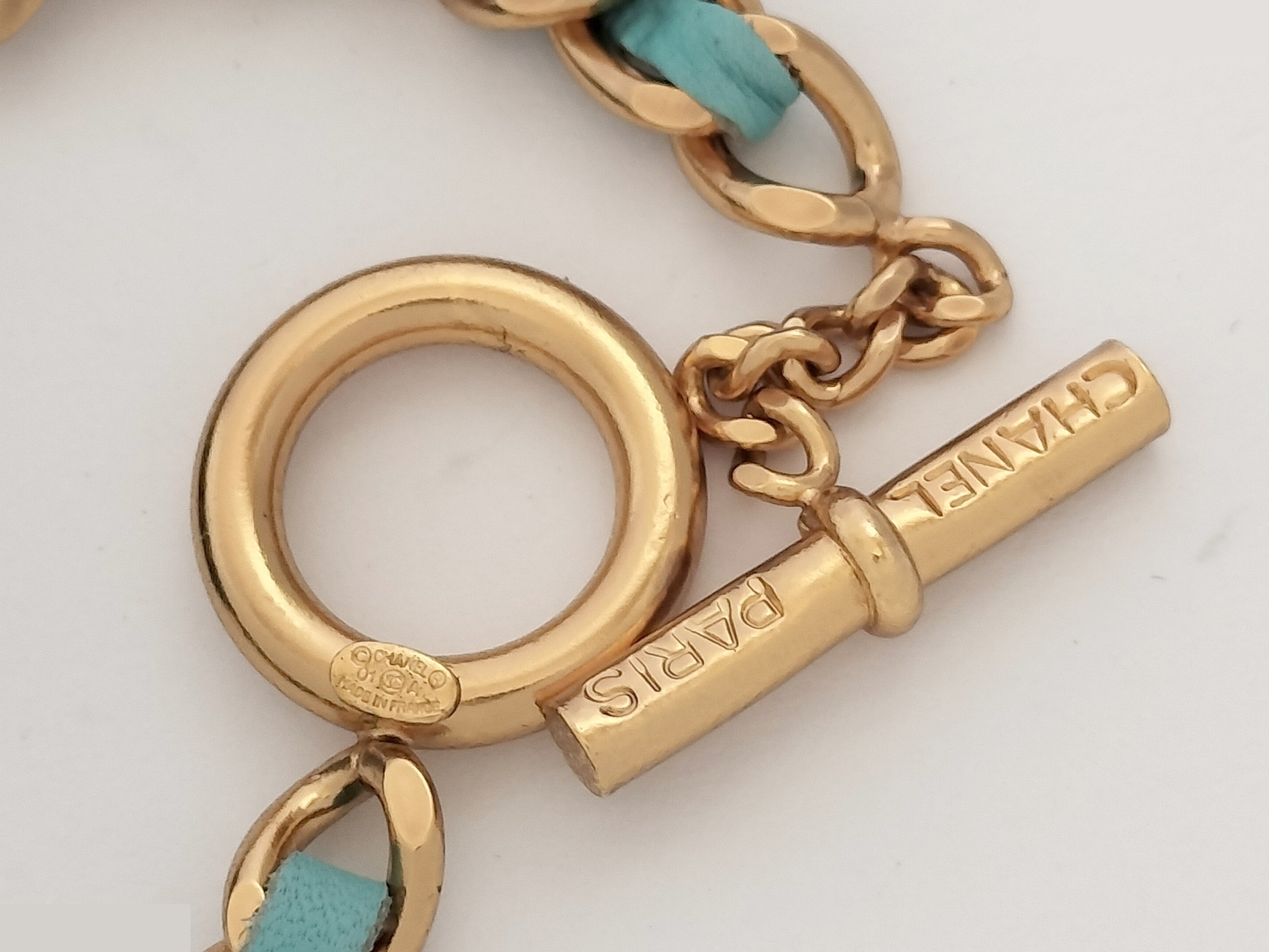 Coco Leather Chain Bracelet, Wrist Circumference Approx. 18.5cm — view 2